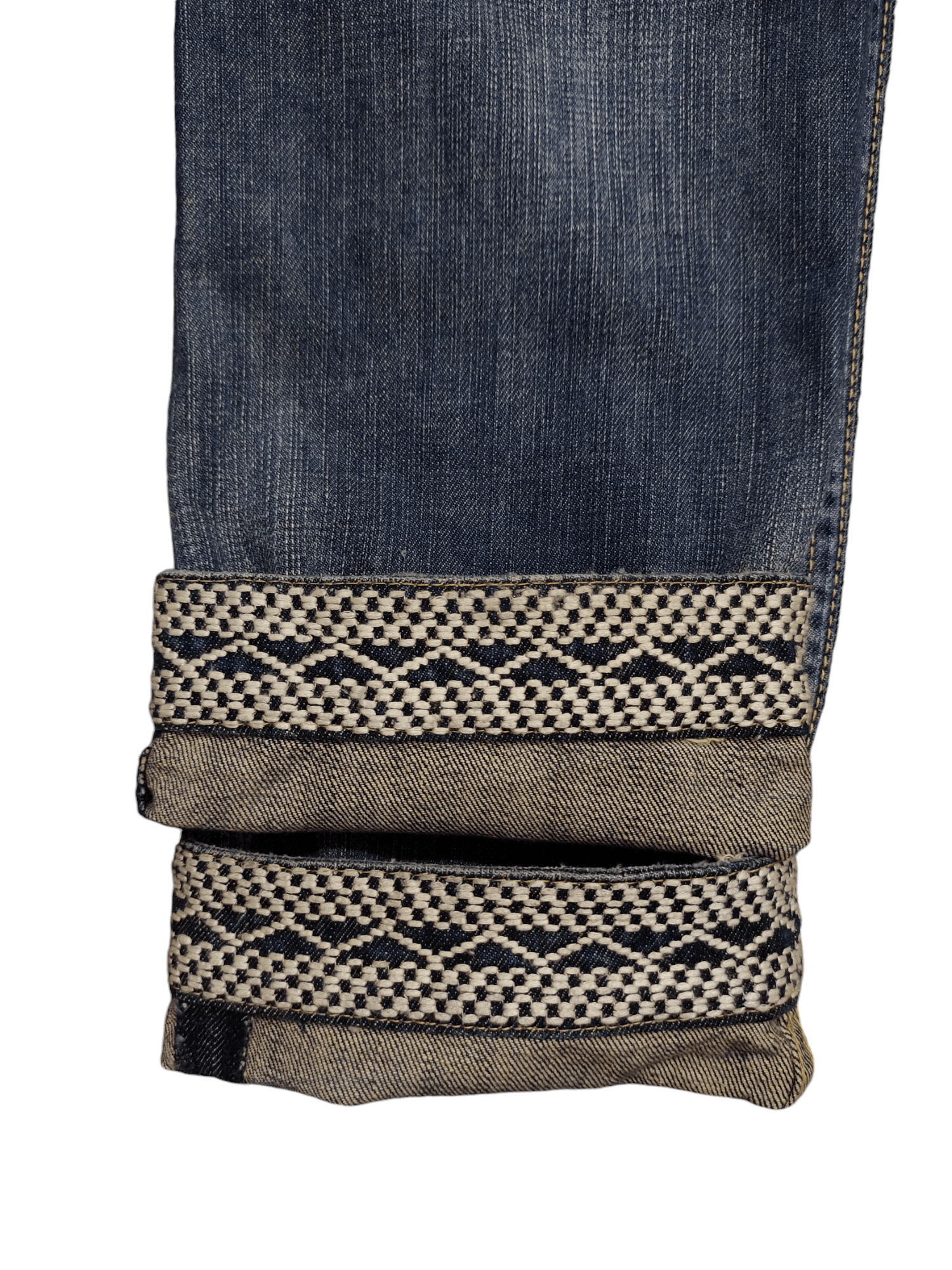 Morgan Homme Vintage Morgan Homme Japan sashiko Embroider Distress Jeans Size US 30 / EU 46 - 16 Thumbnail