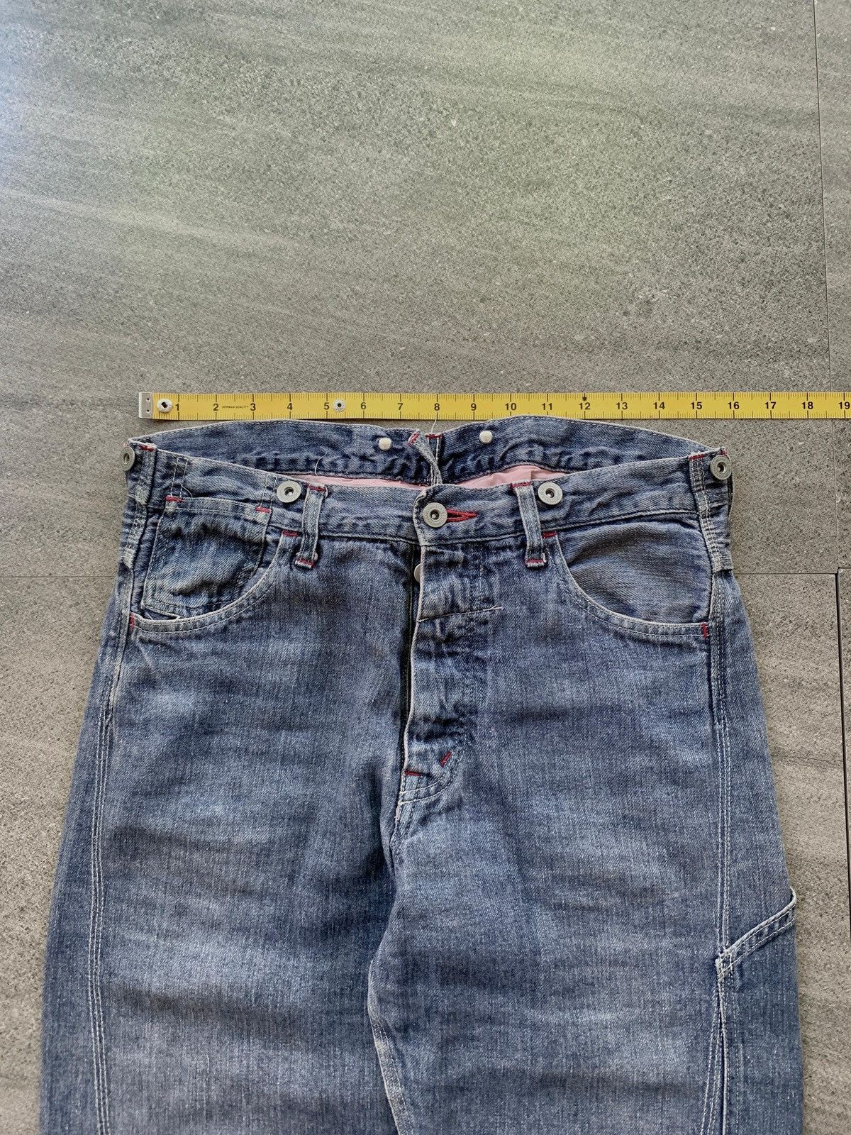 Junya Watanabe FREE TAX! Buckle Back Carpenter Linen Denim Pants Size US 31 - 13 Thumbnail