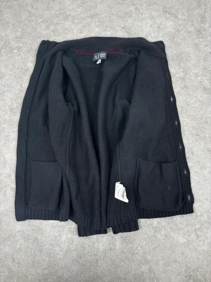 Armani 2000s Armani Black Wool Buttoned Cardigan Sweater Size US M / EU 48-50 / 2 - 7 Thumbnail