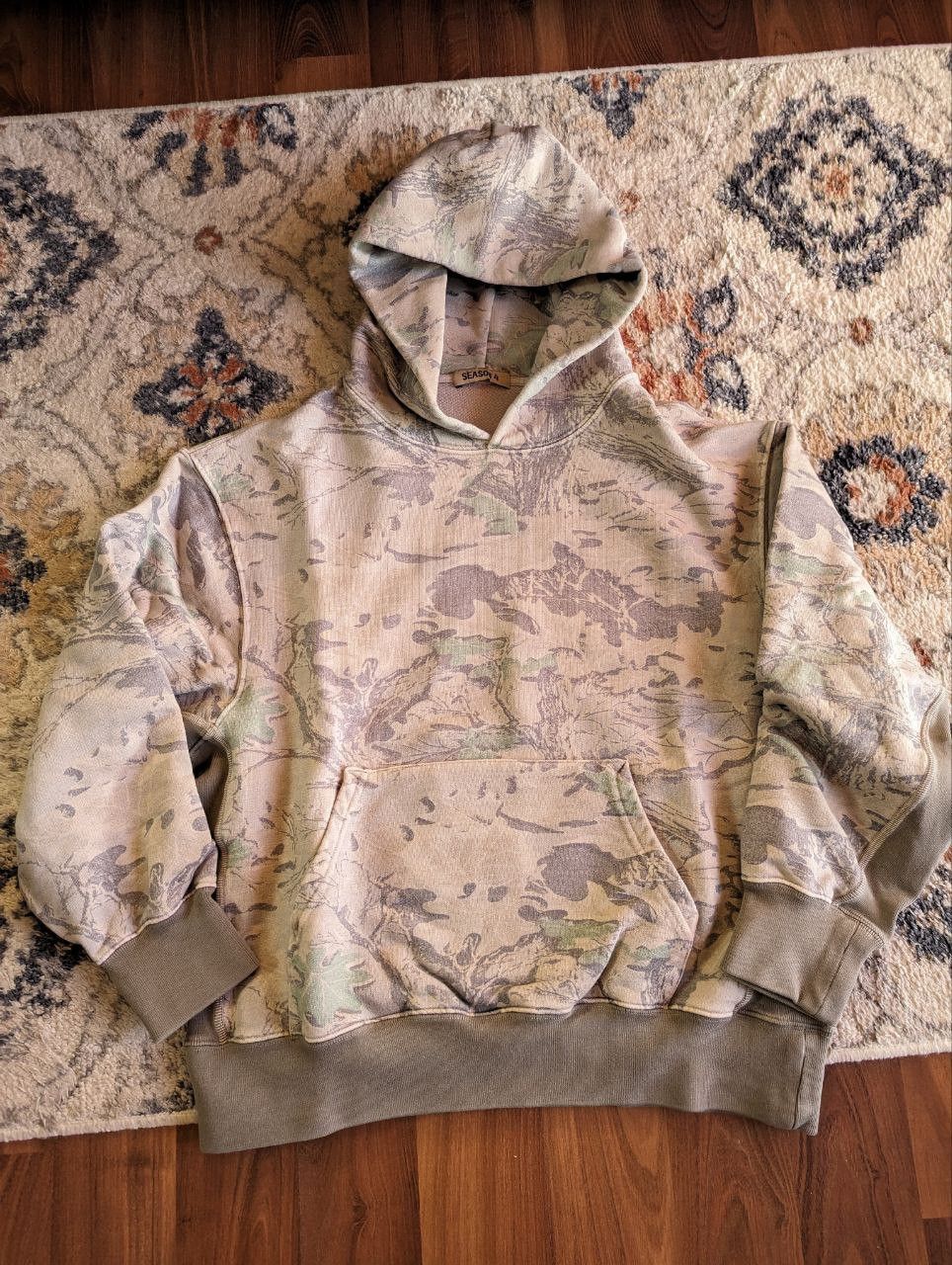 image of Yeezy Season 4 Camo Pullover Hoodie, Men's (Size Small)
