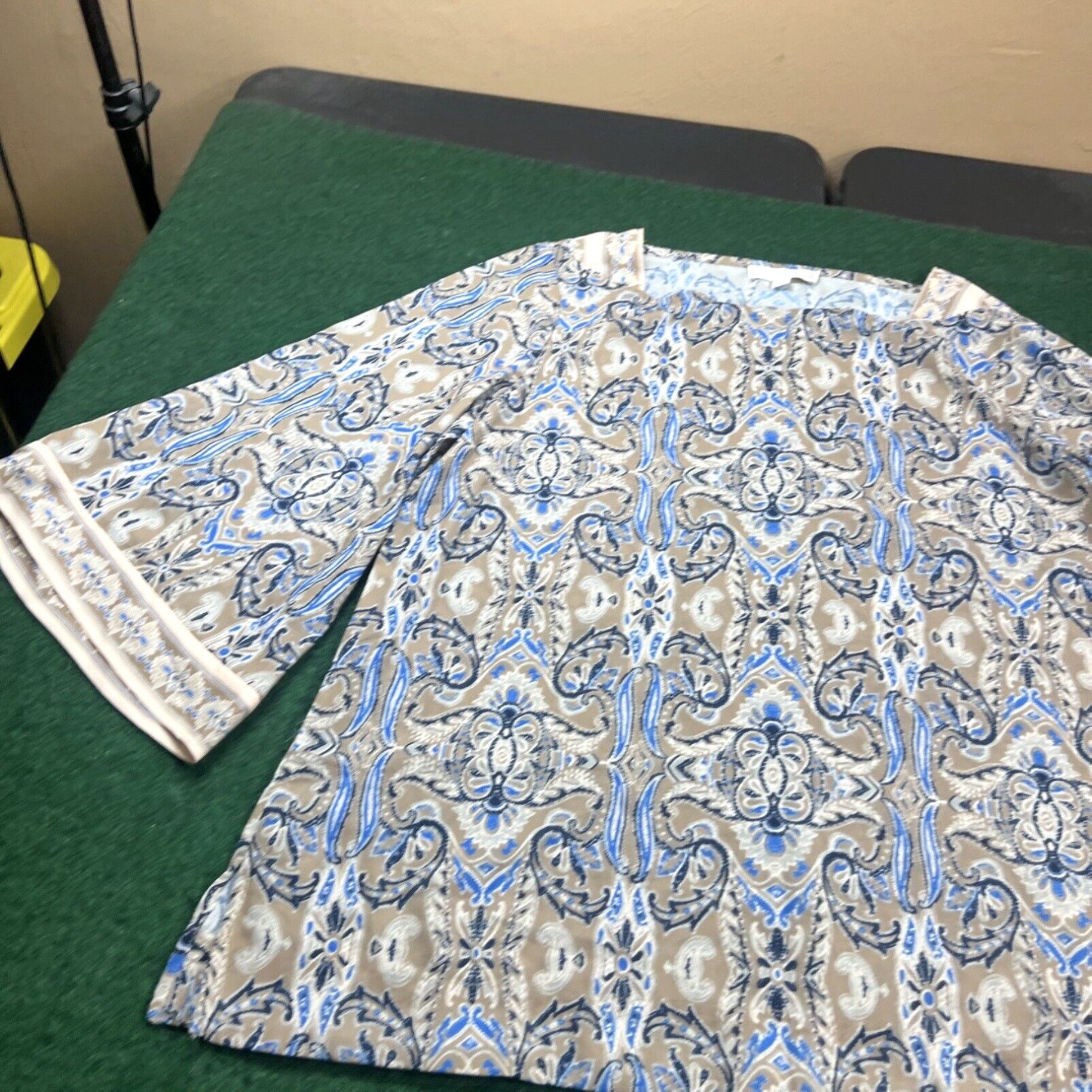 Vintage Weekend By Suzanne Betro Tunic Top Size 1x Blue And Beige Size XL / US 12-14 / IT 48-50 - 2 Thumbnail