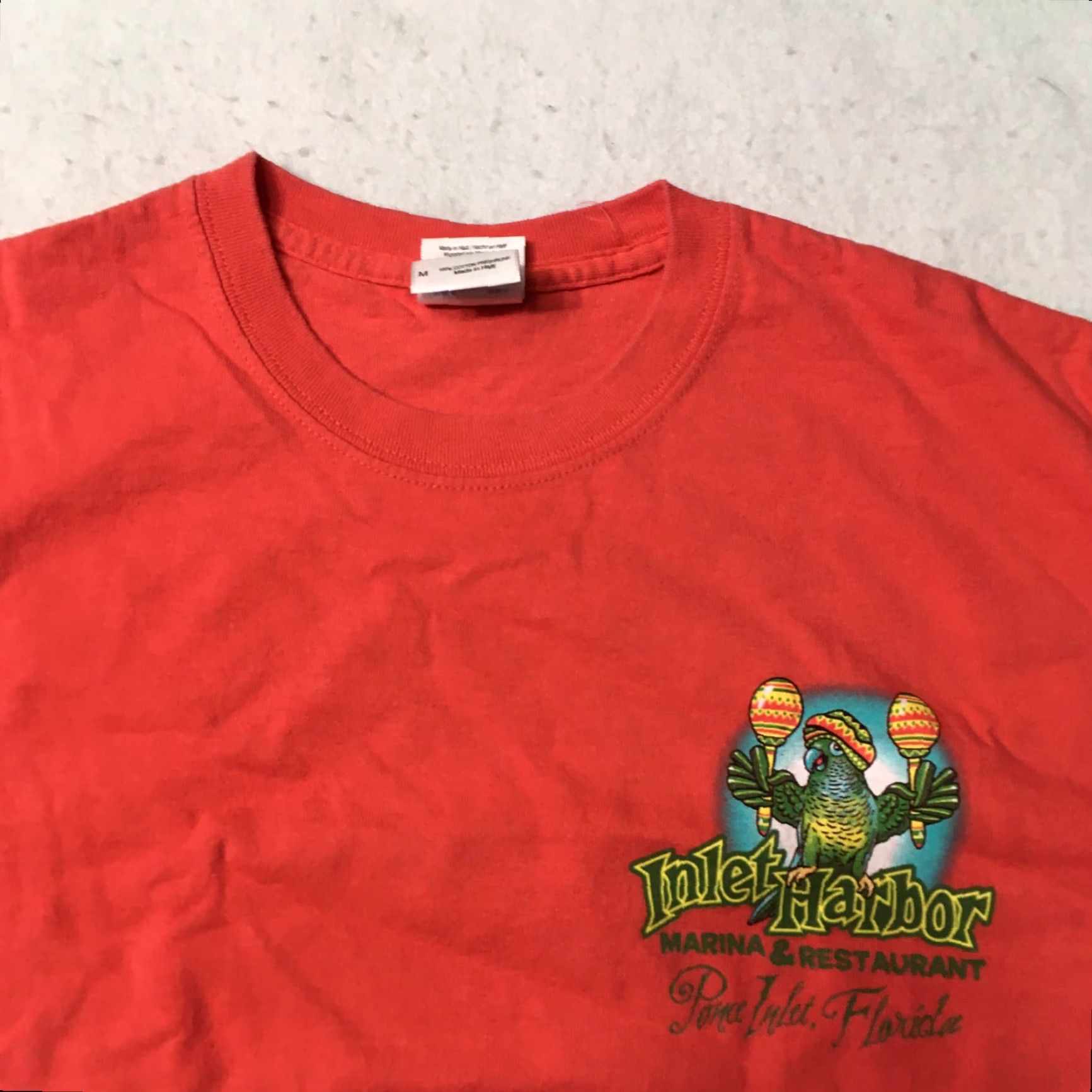 Gildan Florida Shirt M Mens Red 90s Aloha Hawaiian Beach Waves Surf Tropical Ocean Palm Tree Size US M / EU 48-50 / 2 - 7 Thumbnail
