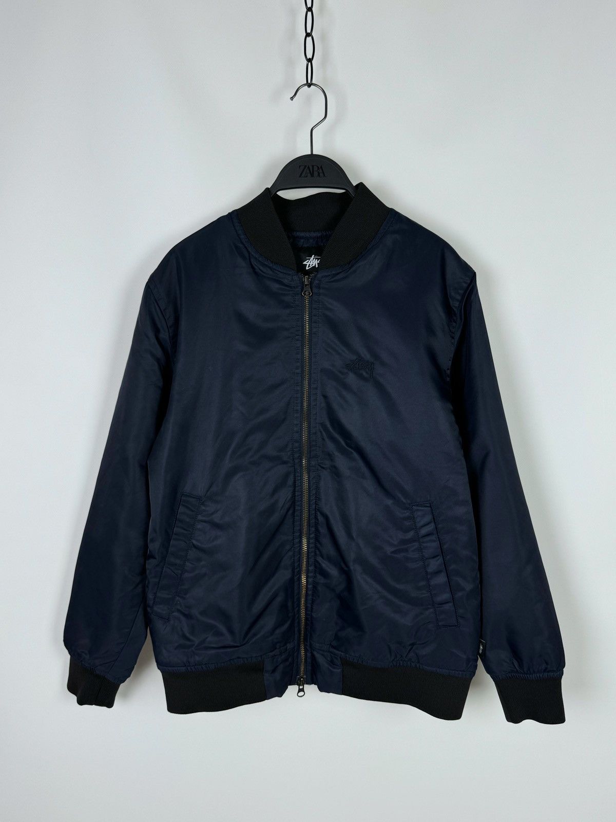 Stussy Stussy Embroidery Logo Basic Navy Bomber Jacket Size US S / EU 44-46 / 1 - 4 Thumbnail