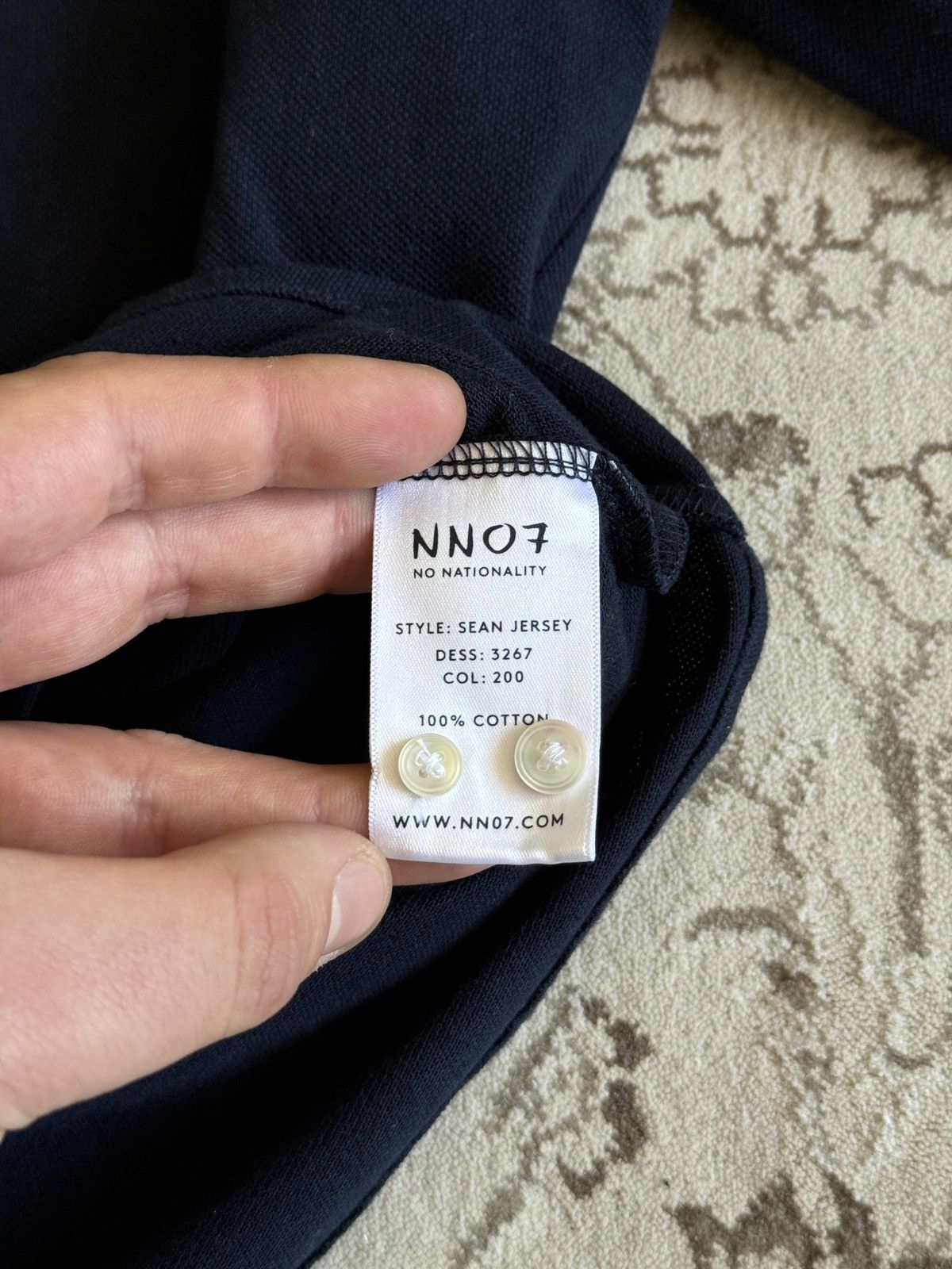 NN07 NN07 No Nationality Sean Jersey Navy Long Sleeve Polo Slim Size US M / EU 48-50 / 2 - 9 Thumbnail