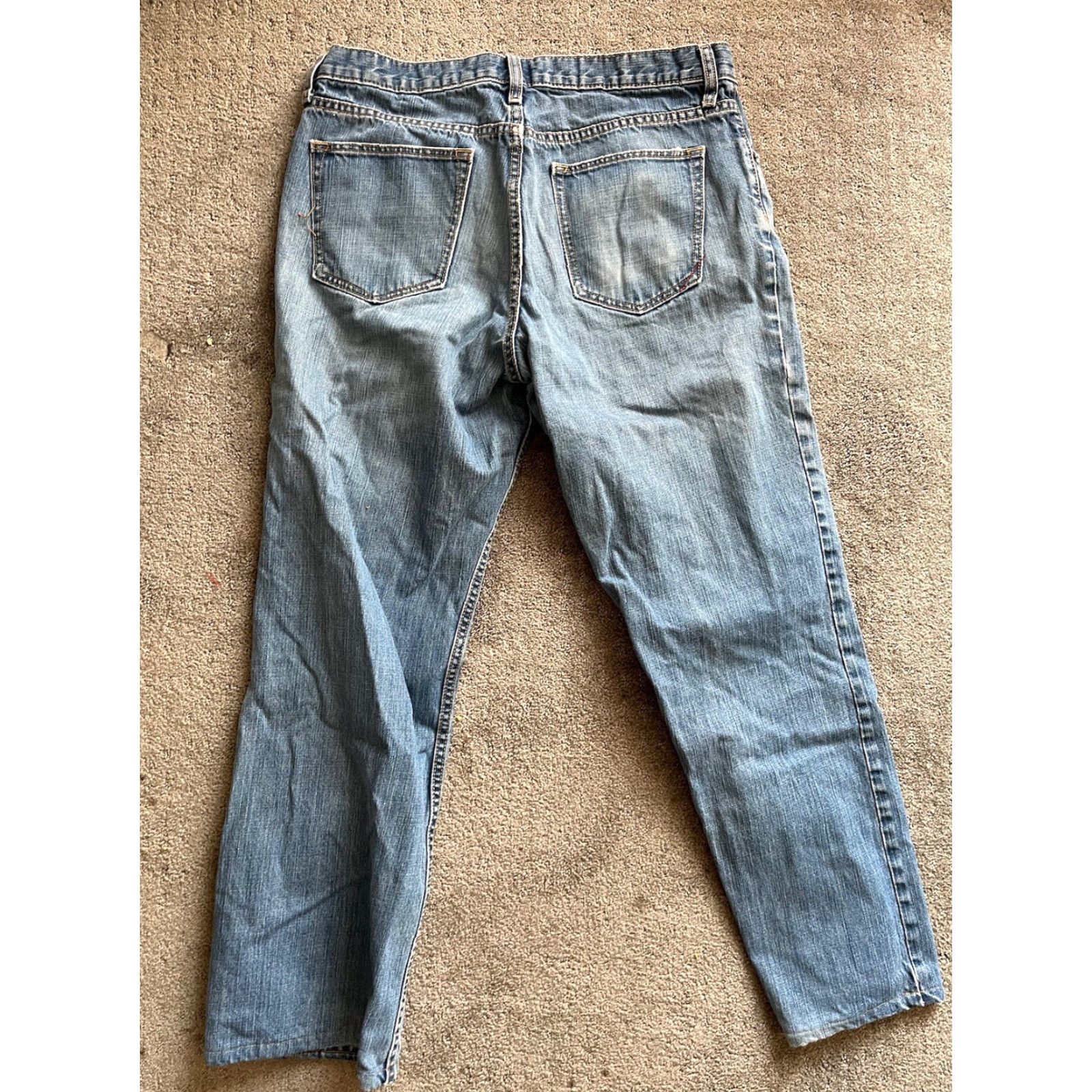 Banana Republic Banana Republic Jeans Mens 33x29 Blue Vintage Straight Leg Preppy Distressed Jeans Size US 33 - 3 Thumbnail