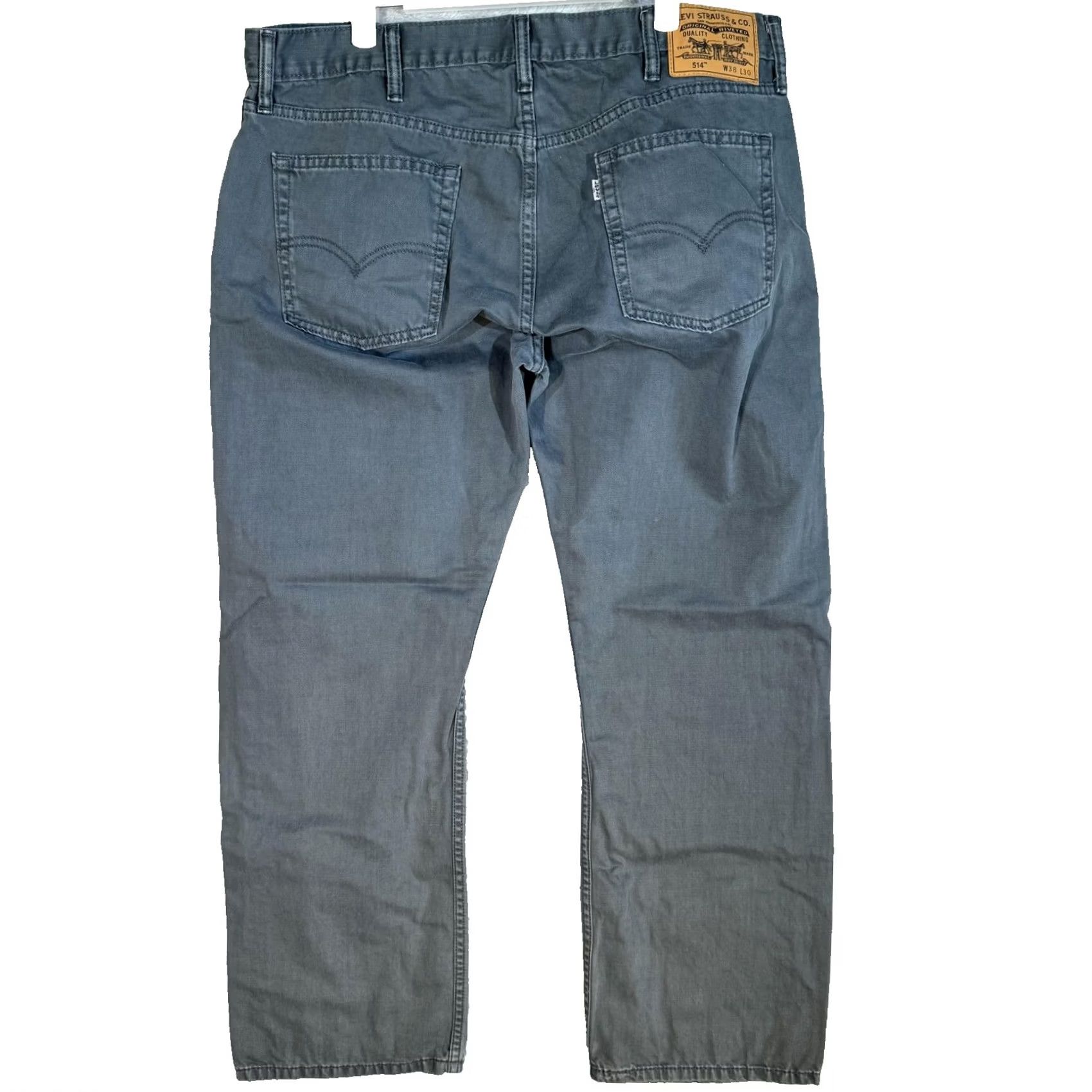 Levi's VINTAGE Levis 514 Jeans Mens 38x30 Gray Green Denim Straight Leg Mid Rise 100% Cotton Size US 38 / EU 54 - 2 Thumbnail