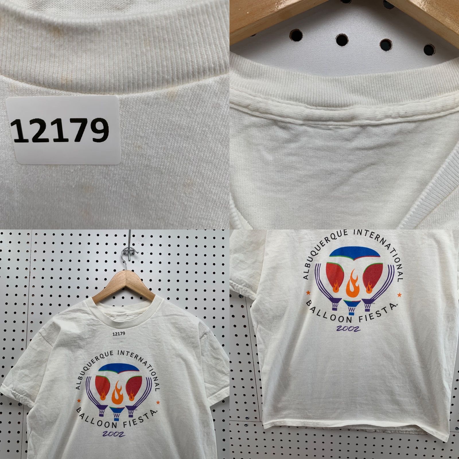 Vintage Vintage Albuquerque Balloon Fiesta 2002 T-Shirt Adult Large Crew Neck Logo Graphic 90s White Size US L / EU 52-54 / 3 - 8 Thumbnail