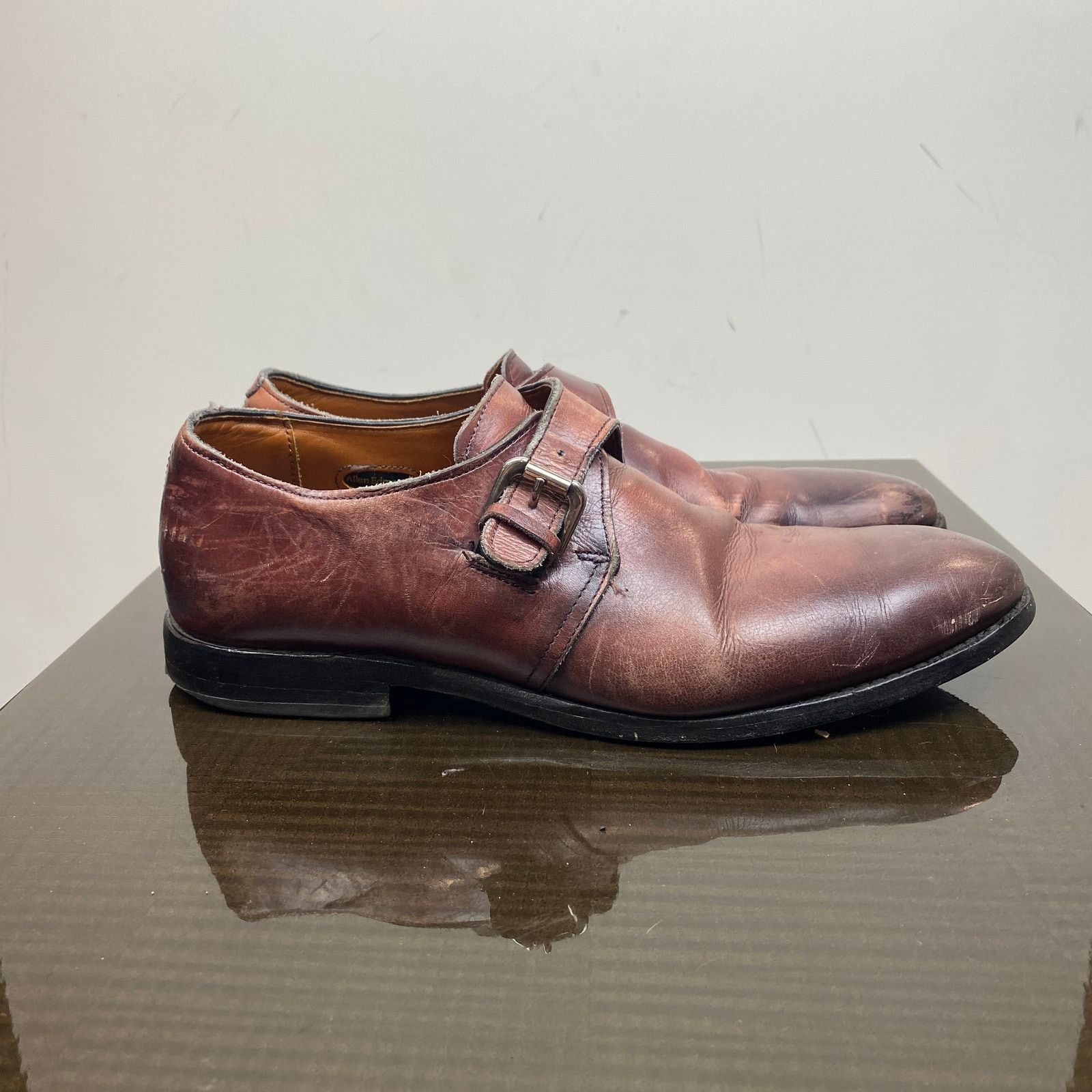 Allen Edmonds Allen Edmonds Warwick Monk Strap Leather Dress Shoes 10D Size US 10 / EU 43 - 3 Thumbnail