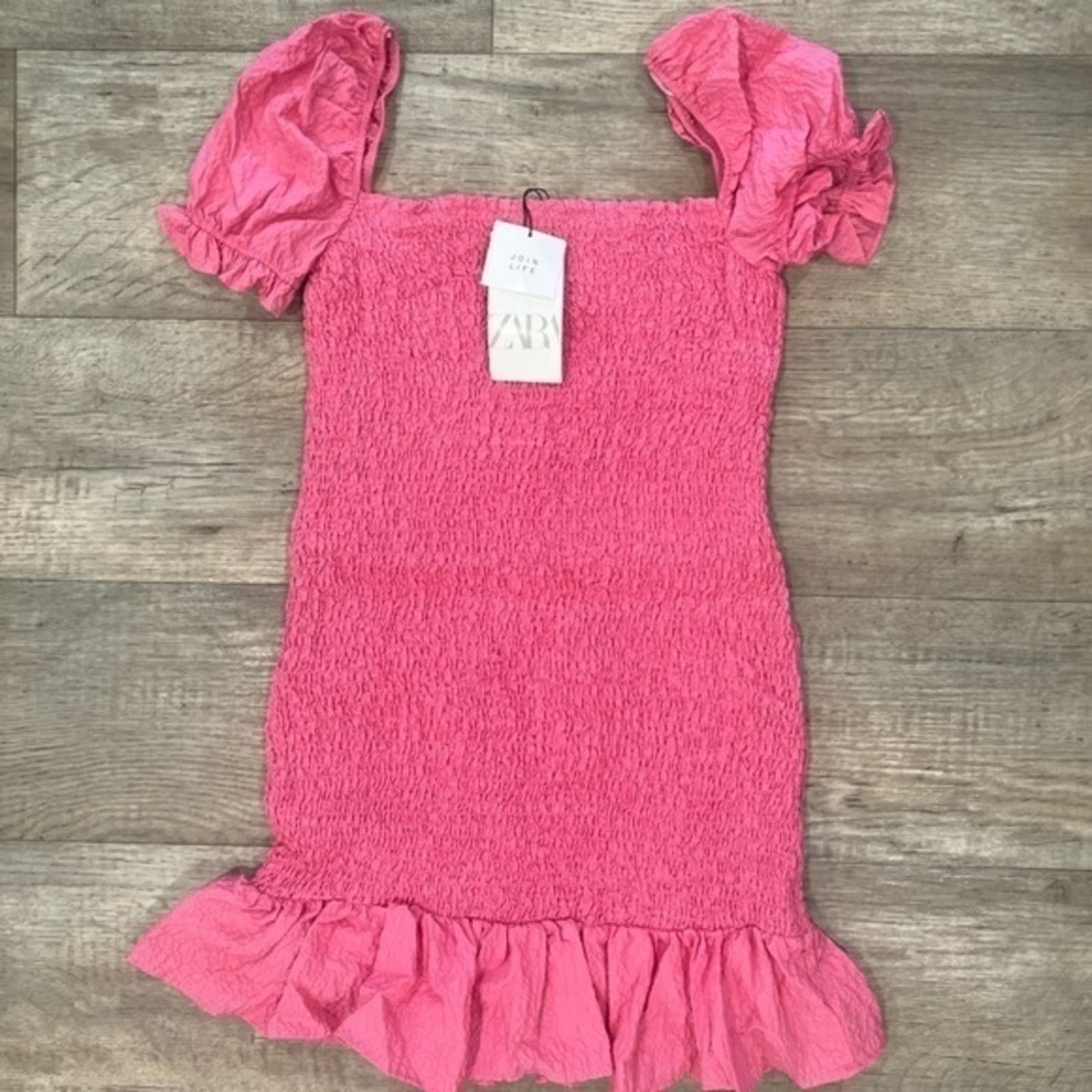 Zara ZARA Mini Dress with Flounced Hem NWT LAST ONE!!! Size L / US 10 / IT 46 - 20 Thumbnail