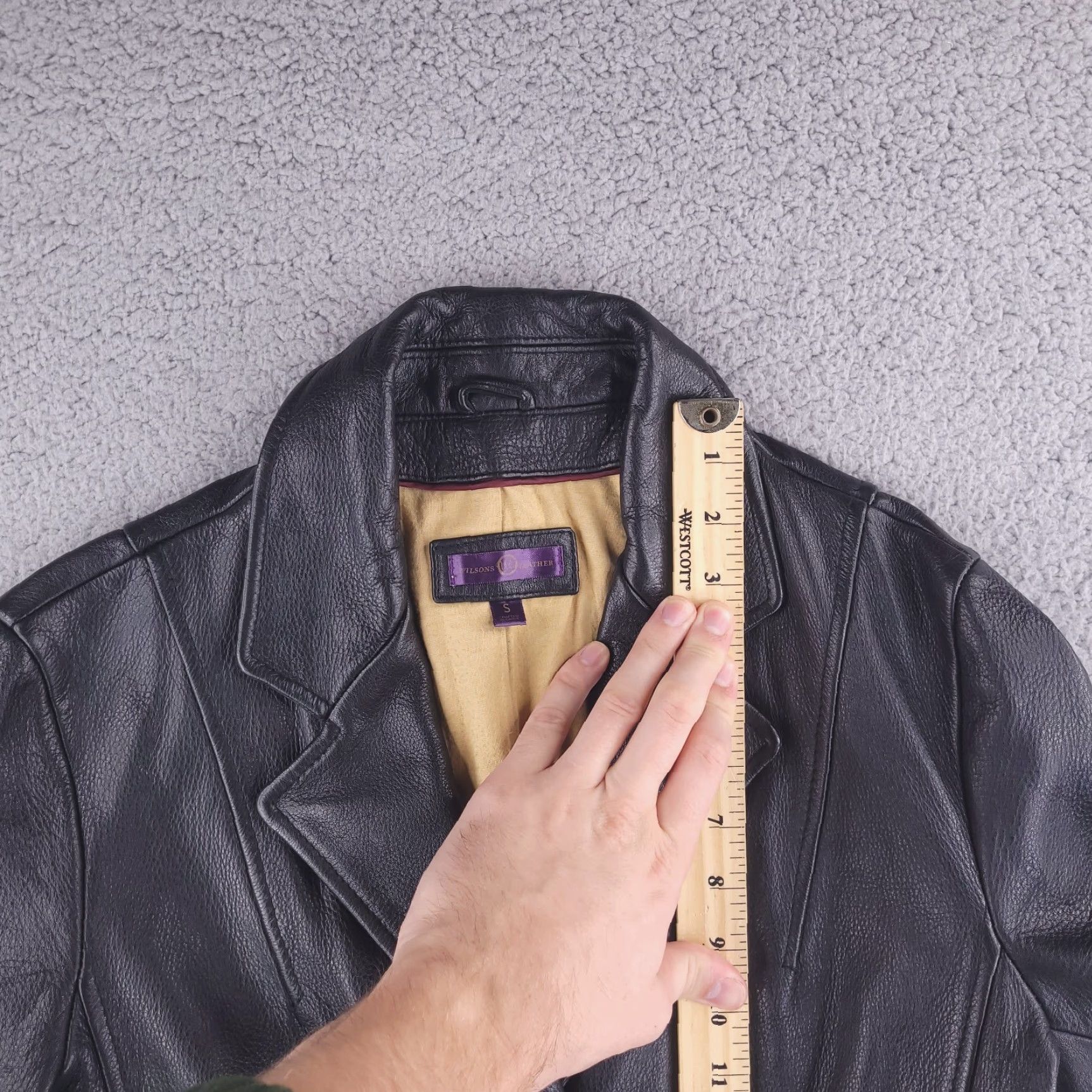 Vintage VINTAGE Wilsons Leather jacket Womens Small Black Button Overcoat Real Genuine CLEAN!! Size S / US 4 / IT 40 - 6 Thumbnail