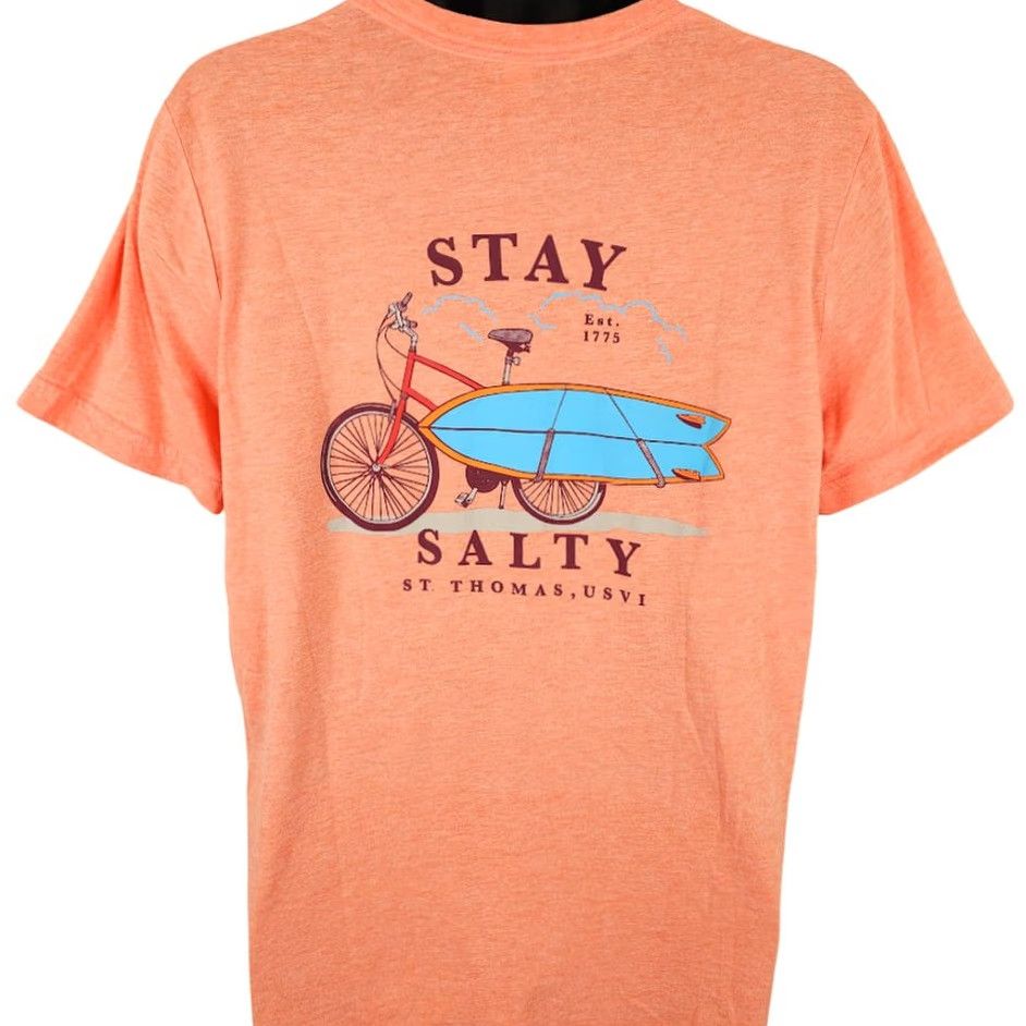 Vintage VINTAGE St Thomas T Shirt Mens Size Large Orange Virgin Islands Surfing Stay Salty Size US L / EU 52-54 / 3 - 4 Thumbnail