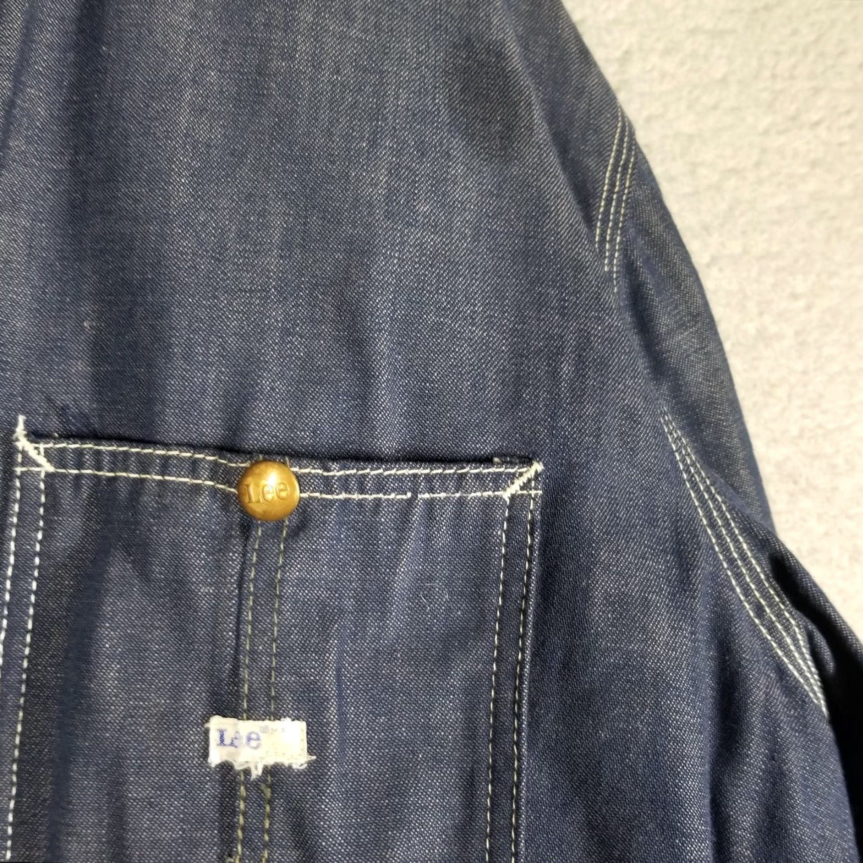 Lee VINTAGE Lee Jacket Mens XL Blue Denim Blanket Lined Chore Coat USA Sanforized Jacket/Coat Size US XL / EU 56 / 4 - 5 Thumbnail