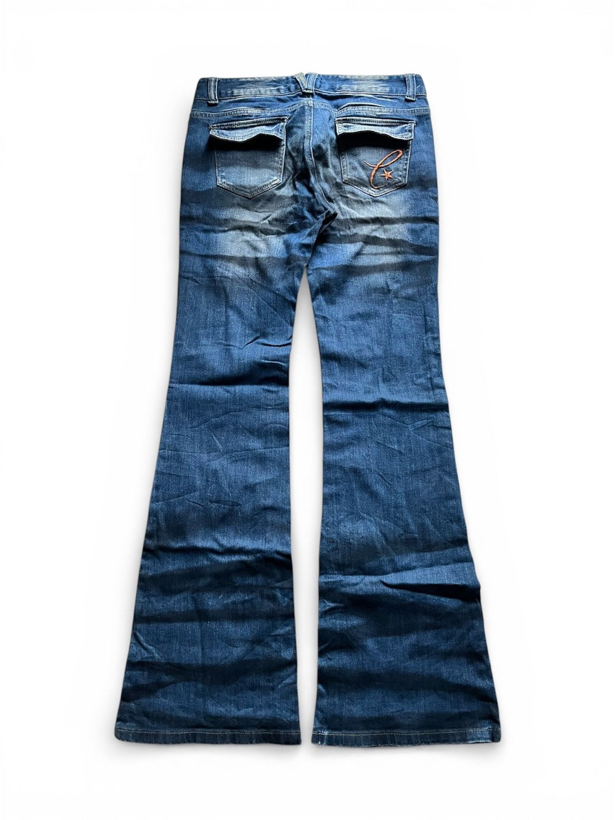 Tornado Mart corcaroli studed flared zebra denim pants Size US 30 / EU 46 - 2 Thumbnail
