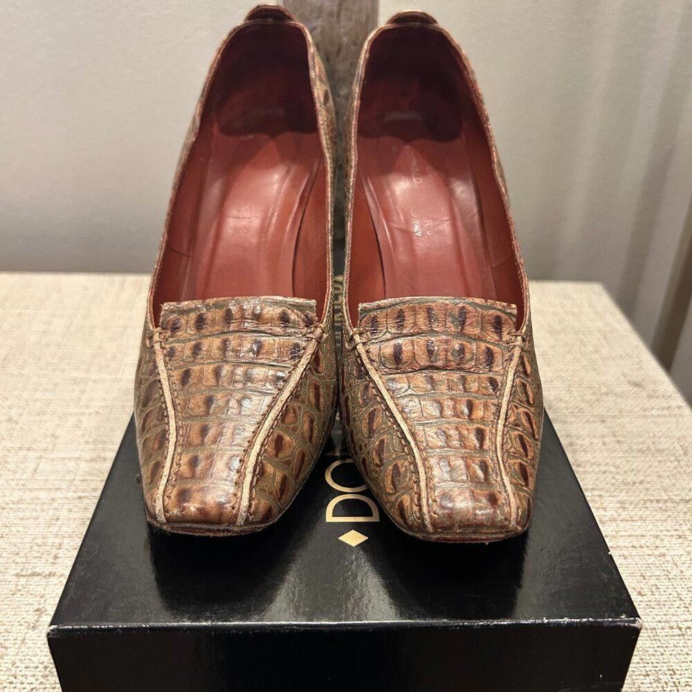 Donald Pliner Donald J Pliner Couture Alligator embossed Leather Pump Size US 9 / IT 39 - 3 Thumbnail