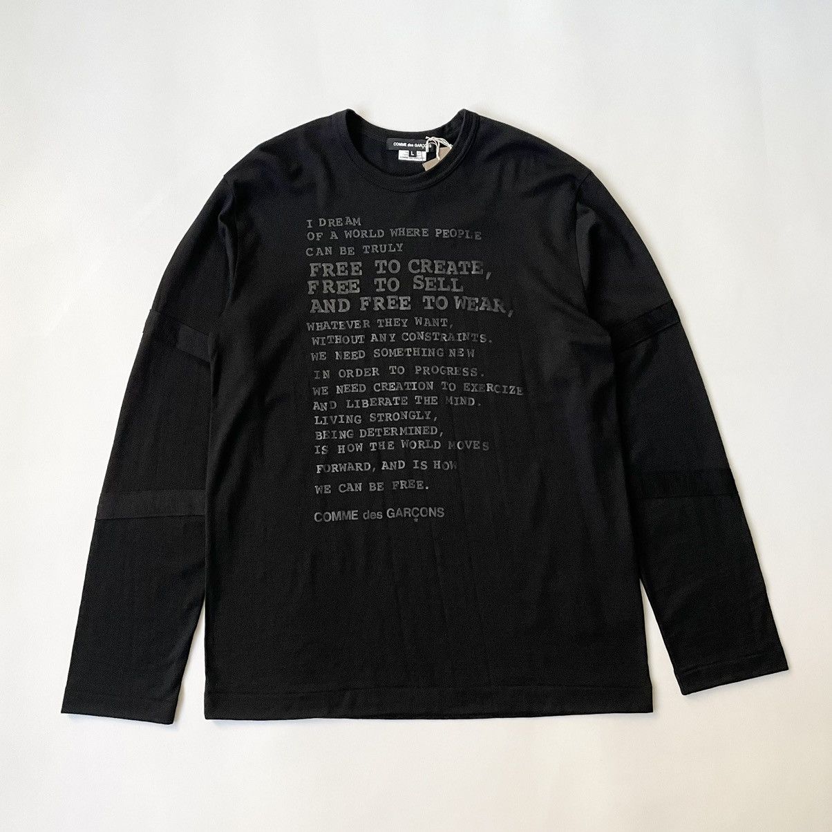 Comme des Garcons A/W 11 Black Wool ‘Poem’ Sweater Size US M / EU 48-50 / 2 - 14 Thumbnail