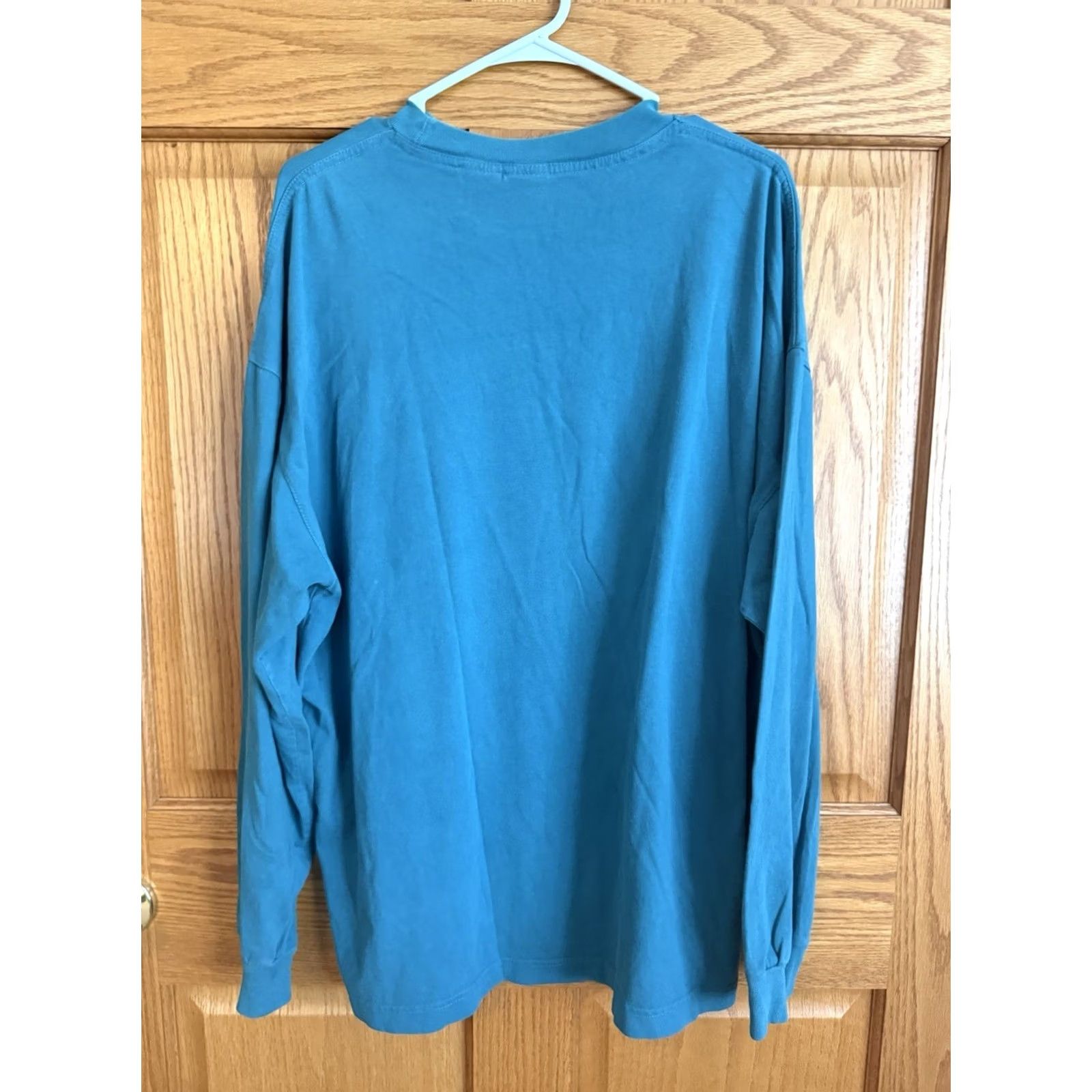 Disney VINTAGE Disney Mickey Mouse Shirt Men 2XL Long Sleeve Pocket 90s Y2K Teal Size US XXL / EU 58 / 5 - 2 Thumbnail