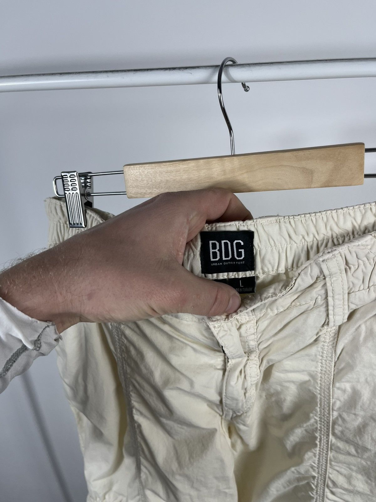 Bdg BDG Baggy Cargo Pants Cream Y2K Streetwear Size 32" / US 10 / IT 46 - 6 Thumbnail