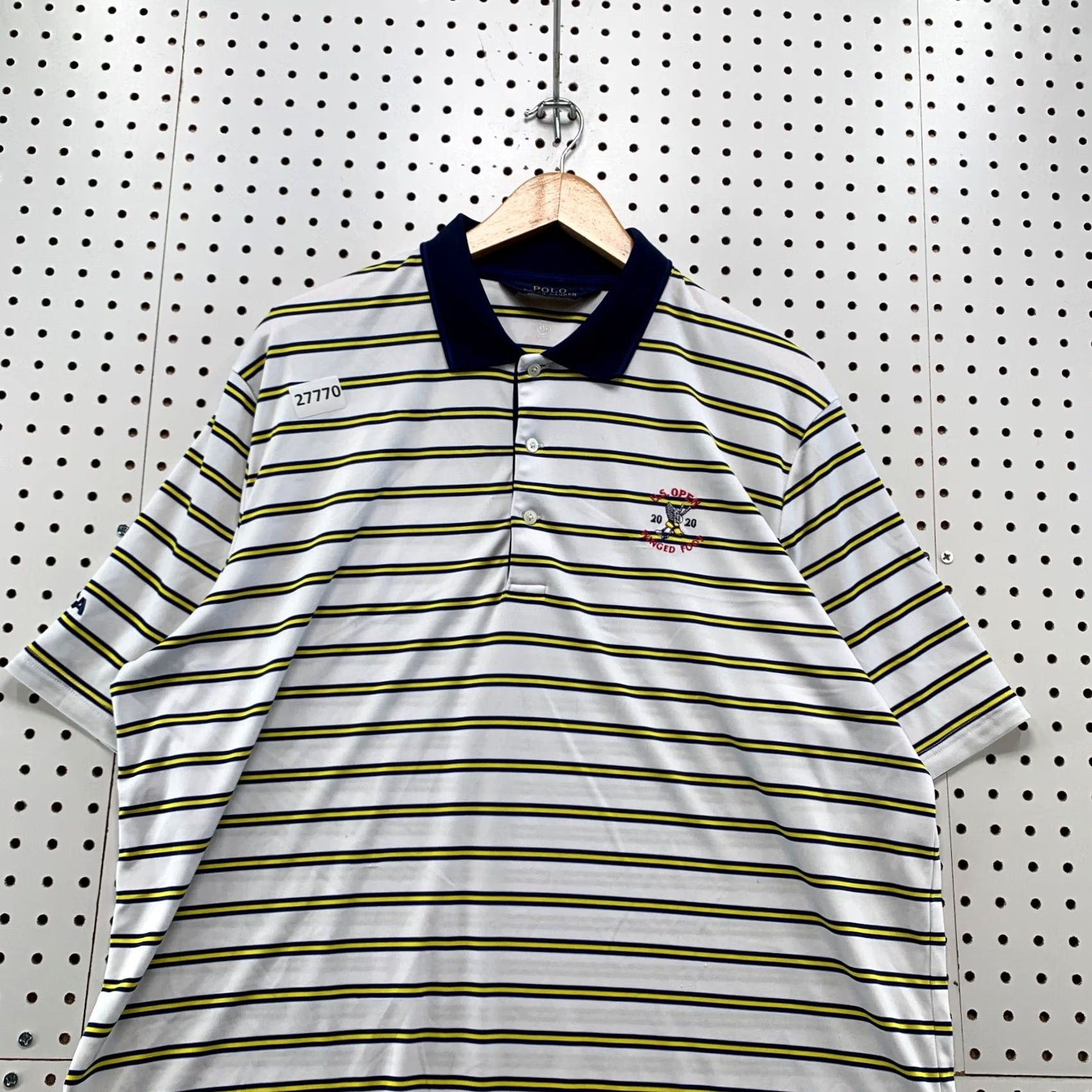 Polo Ralph Lauren Polo Ralph Lauren Performance Shirt XL White Yellow US OPEN Men's Collared Size US XL / EU 56 / 4 - 2 Thumbnail
