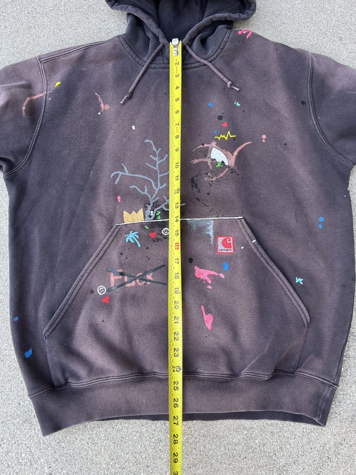 Carhartt Custom Carhartt Hoodie Sun Fade Rain Defender Distressed Size US L / EU 52-54 / 3 - 7 Thumbnail