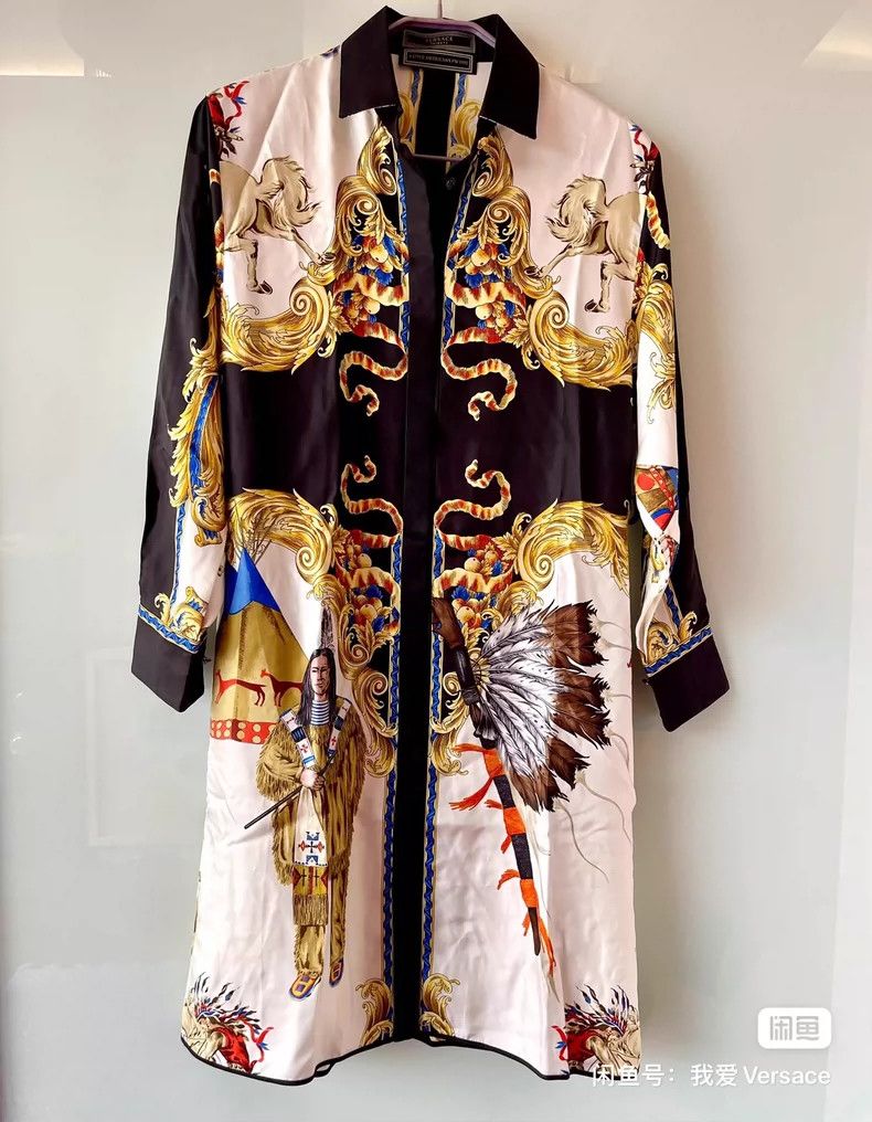 Versace Versace Shirt dress Size L / US 10 / IT 46 - 2 Thumbnail