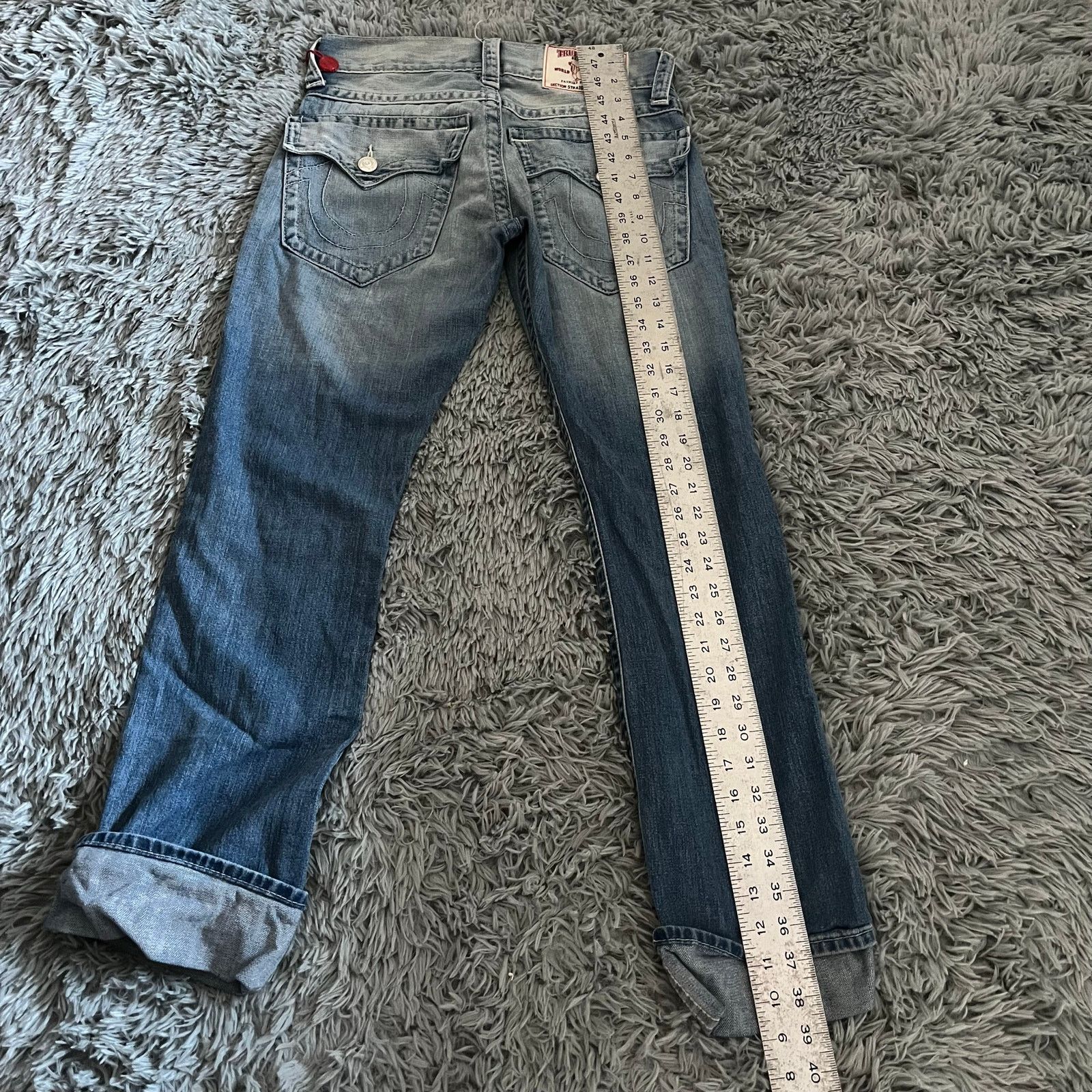 True Religion True Religion Straight Flap Roll Blue Jeans Denim Womens 28 Size 28" / US 6 / IT 42 - 8 Thumbnail