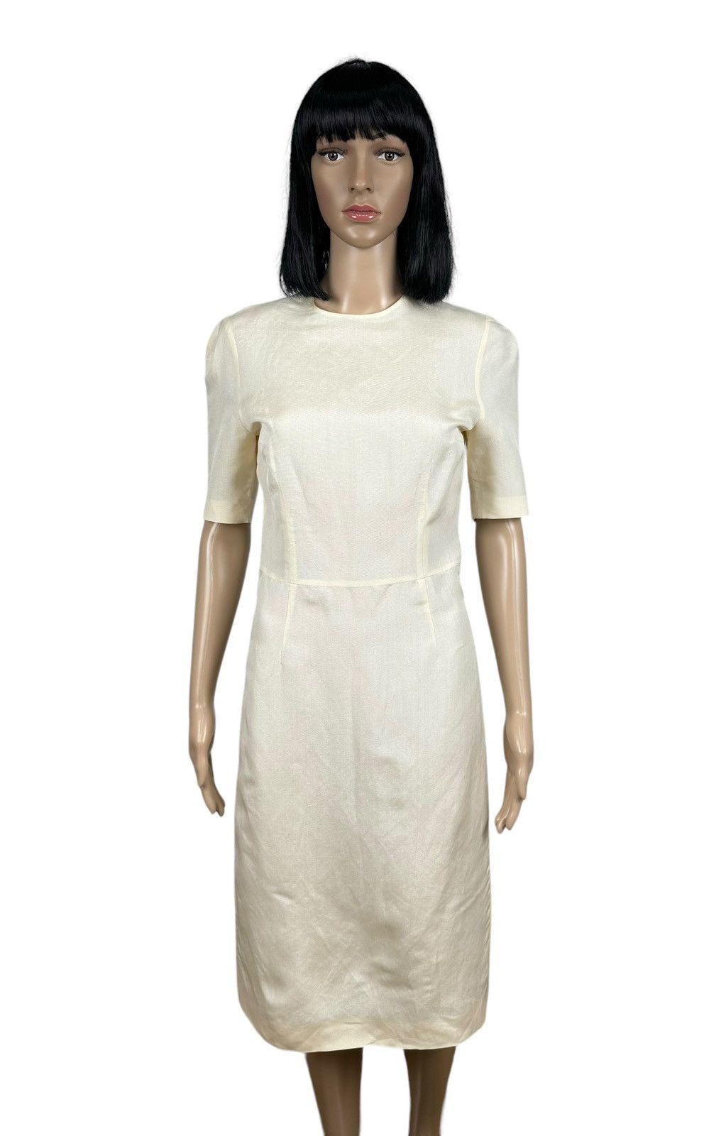 Prada Prada 100% Silk Shift Dress Ivory Knee-Length size 40 Size S / US 4 / IT 40 - 1 Thumbnail