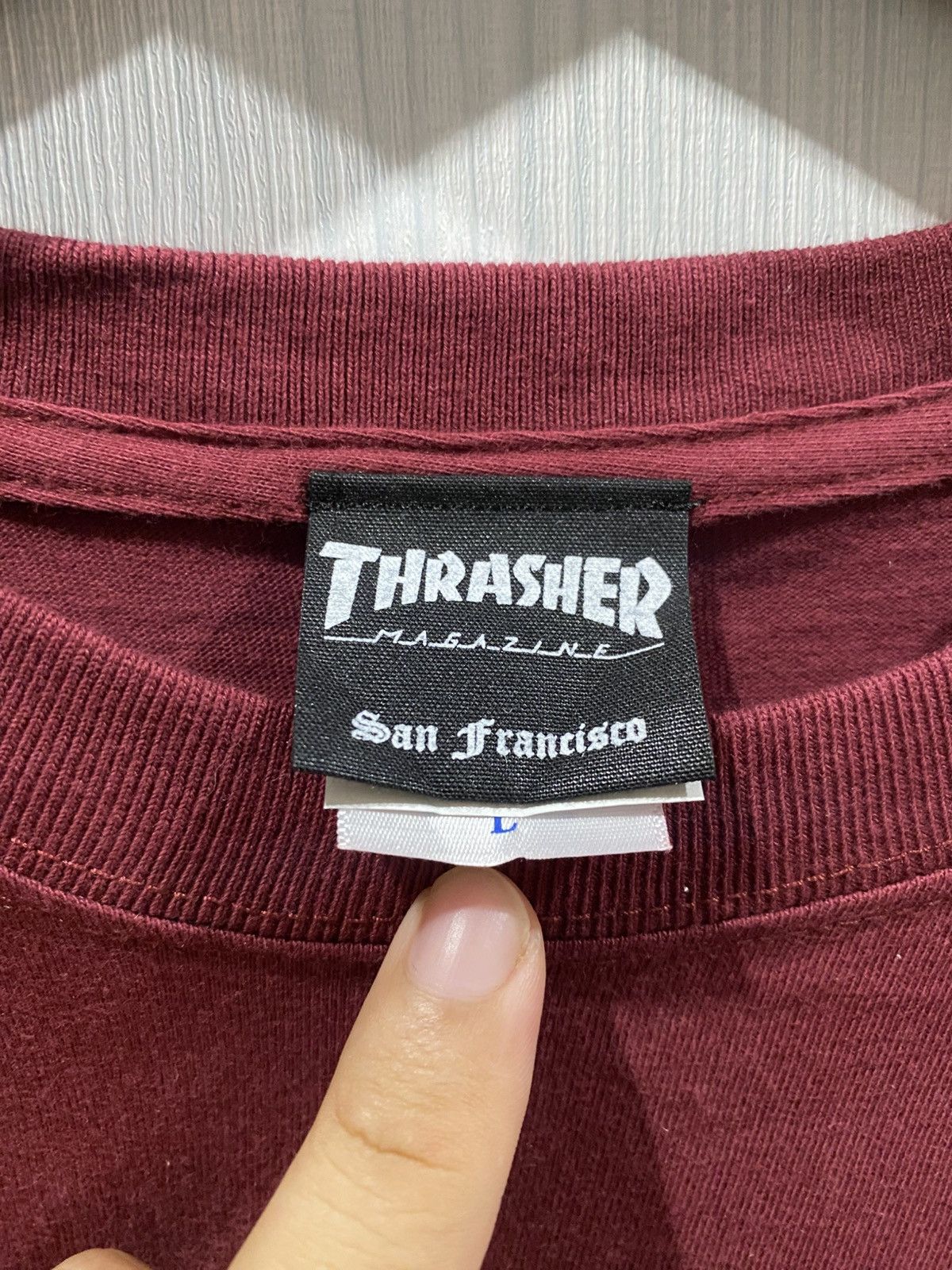 Thrasher × Welcome Skateboards Thrasher Magazine Skate Longsleeve T Shirt Size US L / EU 52-54 / 3 - 4 Thumbnail