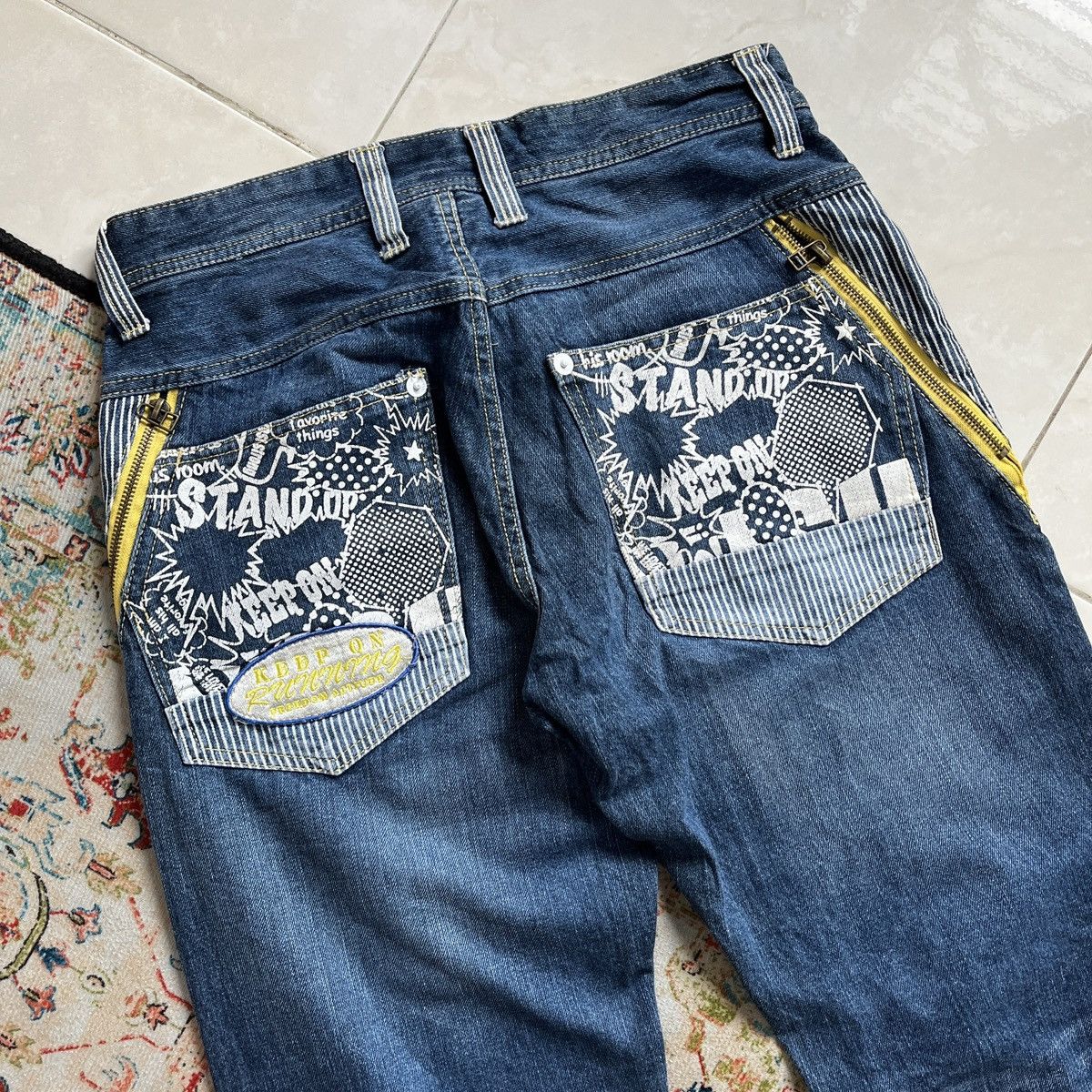 Japanese Brand Vintage Y2K Double focus denim pants Size US 29 - 5 Thumbnail