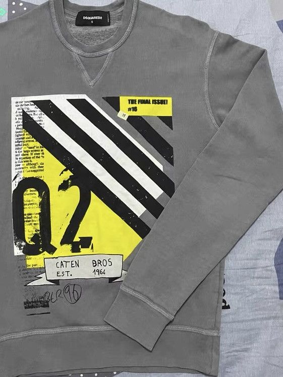 Dsquared2 DSQUARED2 D2 Classic Grey Sweatshirt Size US S / EU 44-46 / 1 - 1 Thumbnail