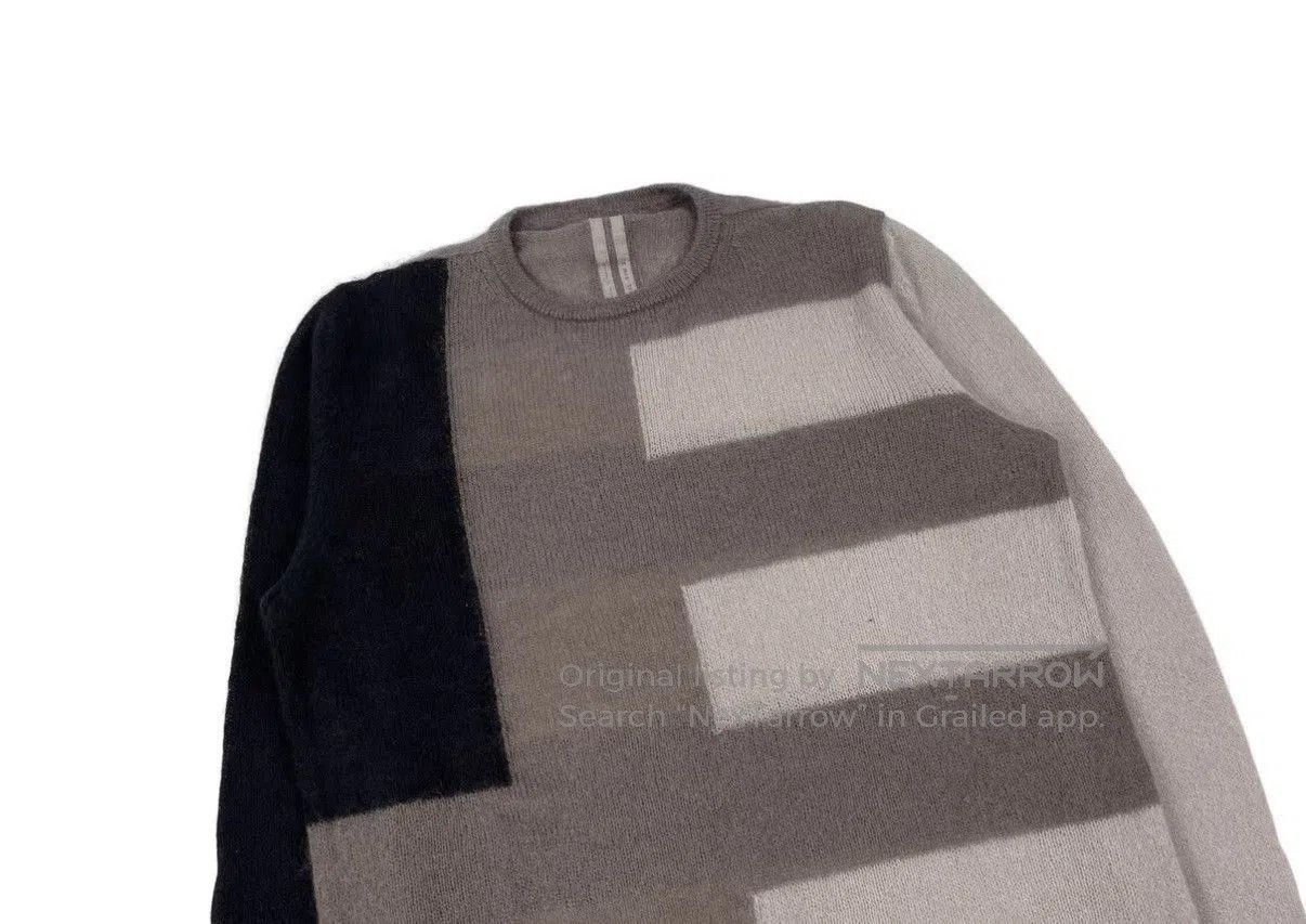 Rick Owens Beige Color Block Pattern Sweater Size M. Size US M / EU 48-50 / 2 - 3 Thumbnail