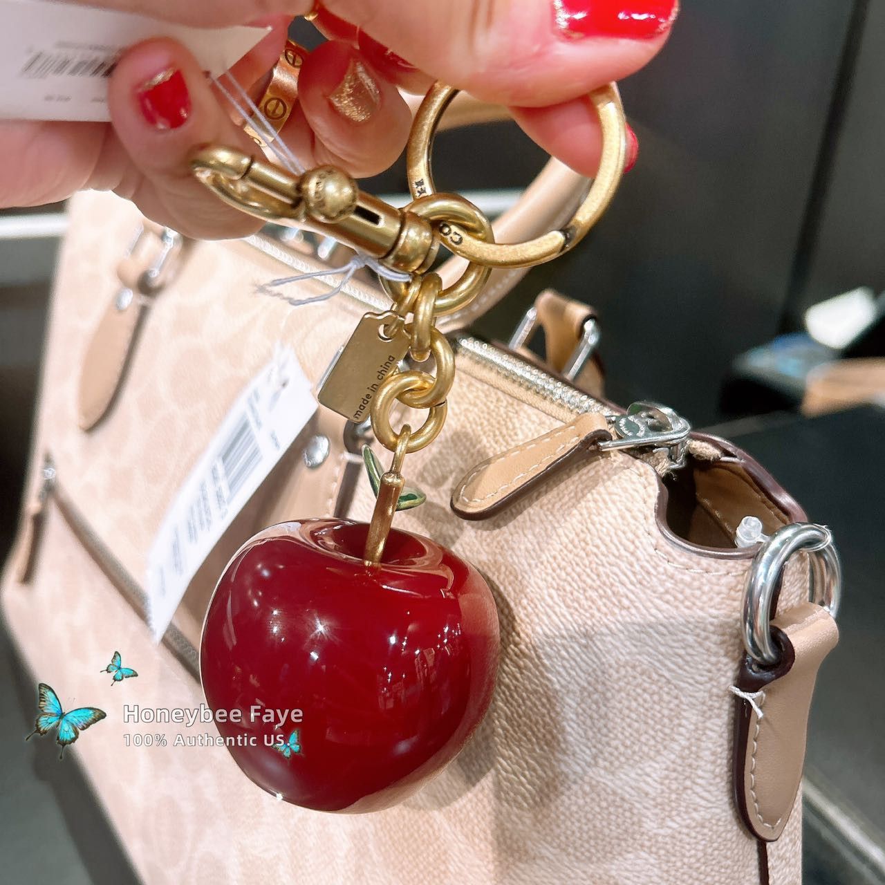 Coach Small Apple Bag Charm CY399 Size ONE SIZE - 6 Thumbnail