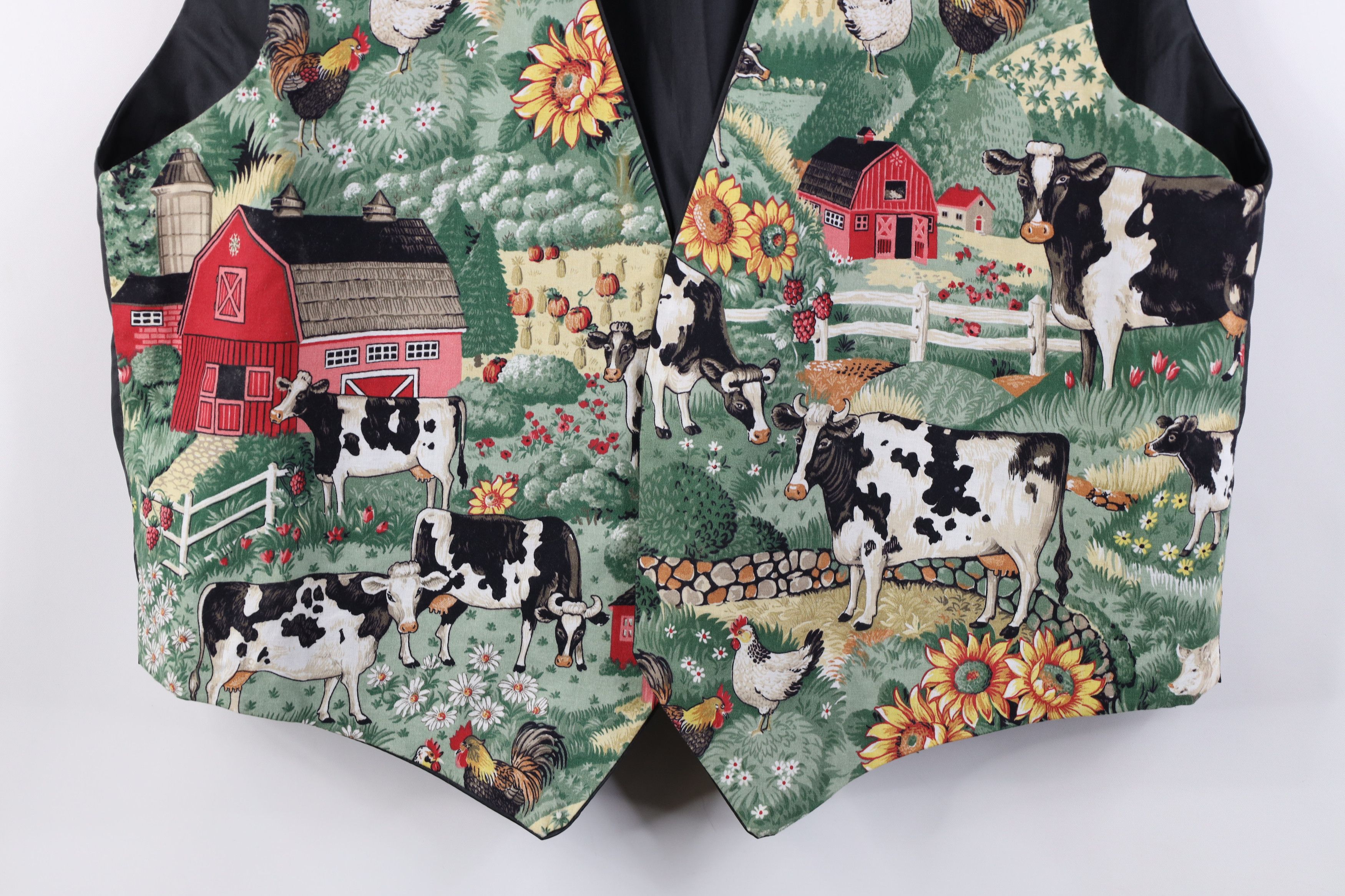 Vintage Vintage 90s Country Farmhouse Animals Open Front Vest Jacket Size L / US 10 / IT 46 - 3 Thumbnail