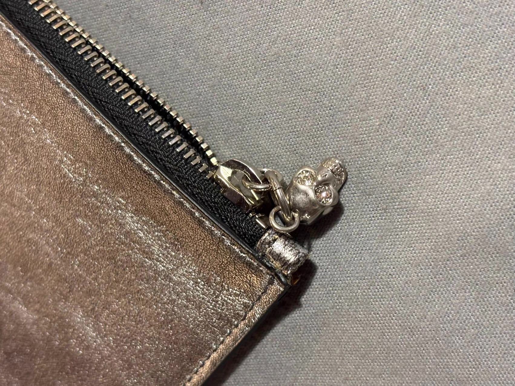 Alexander McQueen Alexander McQueen 16SS Silver Skull Zipper Pull Clutch Ｑ25 Size ONE SIZE - 5 Thumbnail