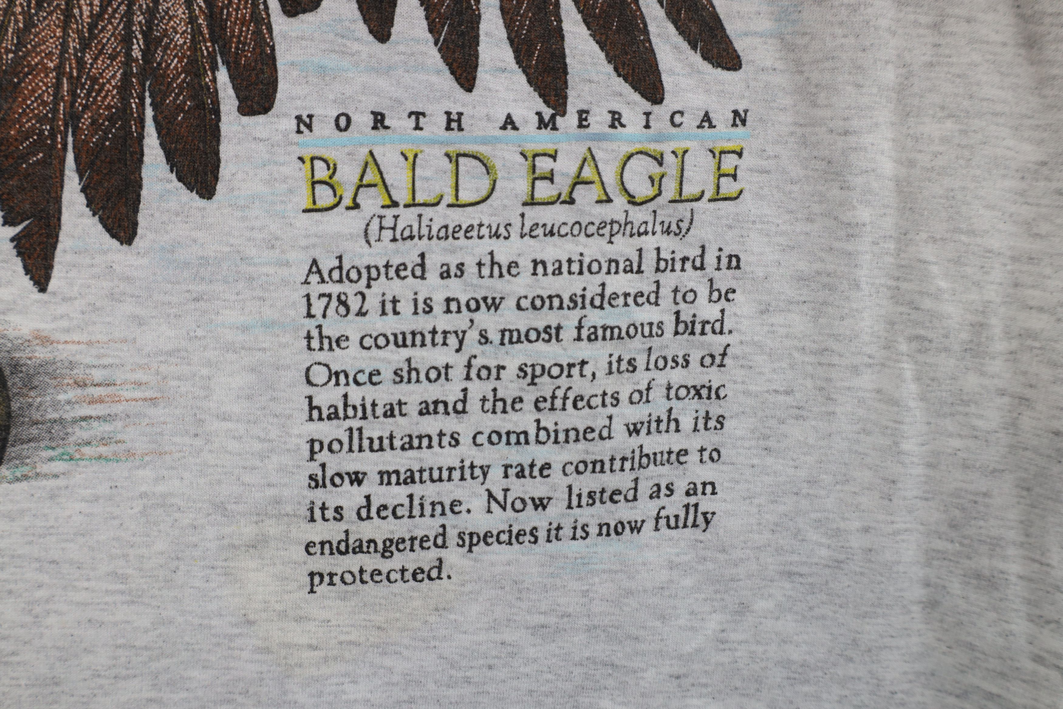 Vintage Vintage 90s Streetwear North American Bald Eagle T-Shirt USA Size US L / EU 52-54 / 3 - 8 Thumbnail
