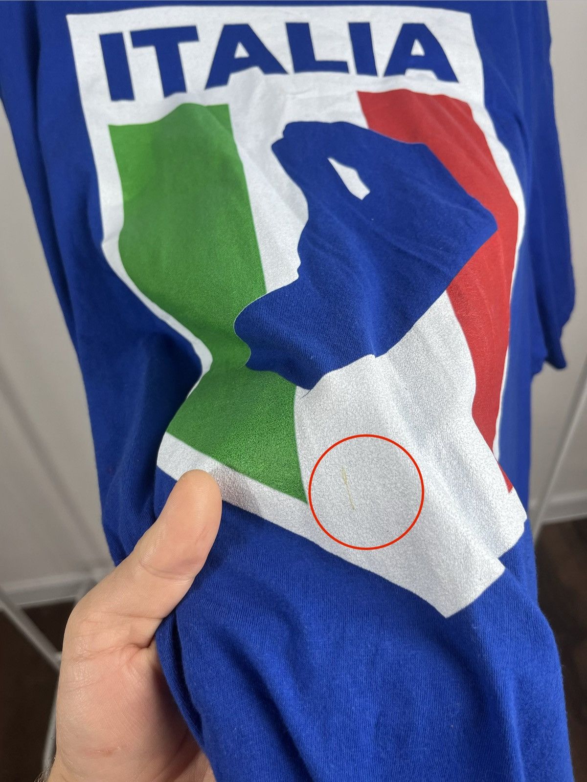 Other Italia Flag Graphic T-Shirt Blue Port & Company 3XL Size US XXL / EU 58 / 5 - 9 Thumbnail