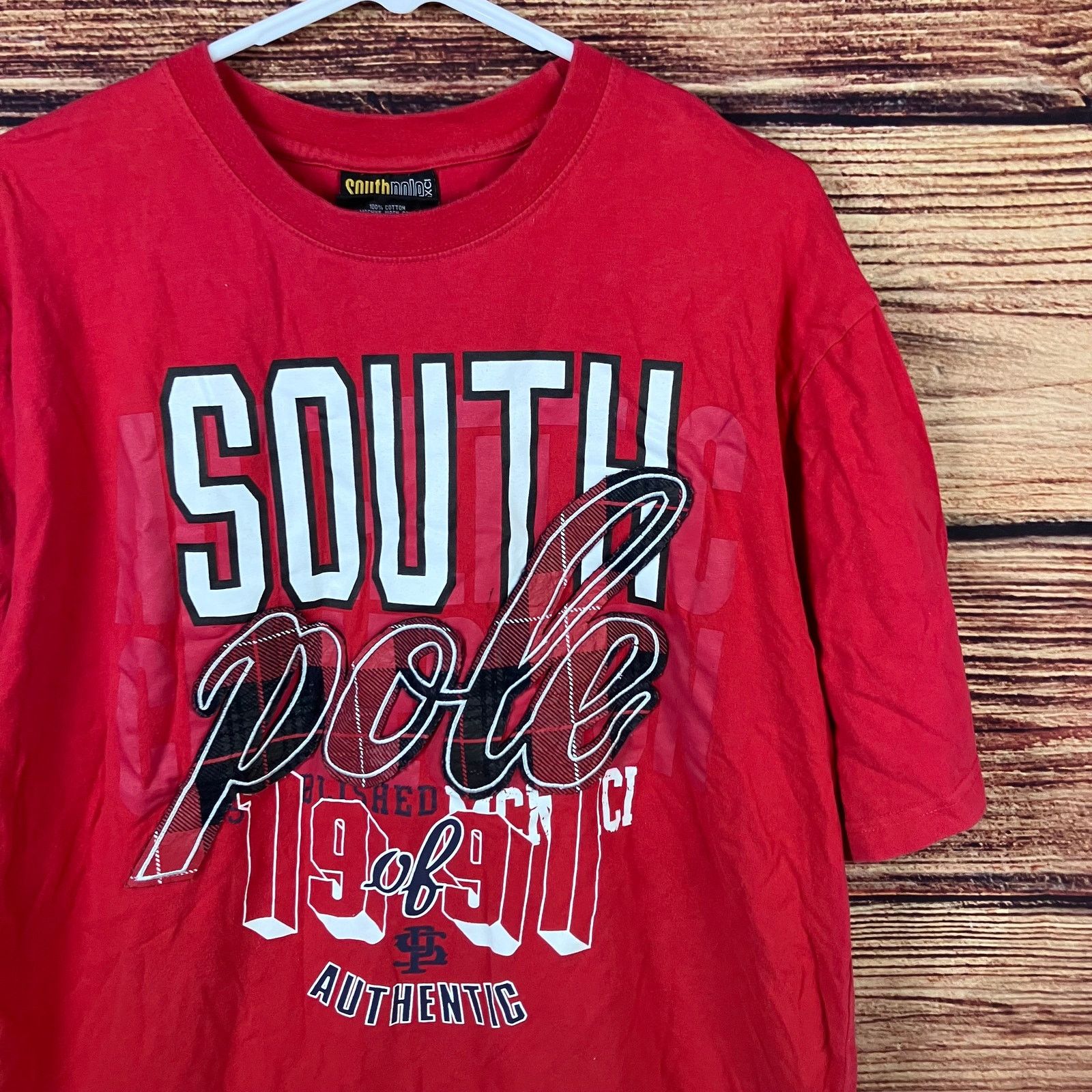 Southpole × Vintage Y2k Southpole Big Logo Red Short Sleeve T-shirt Size US XL / EU 56 / 4 - 3 Thumbnail