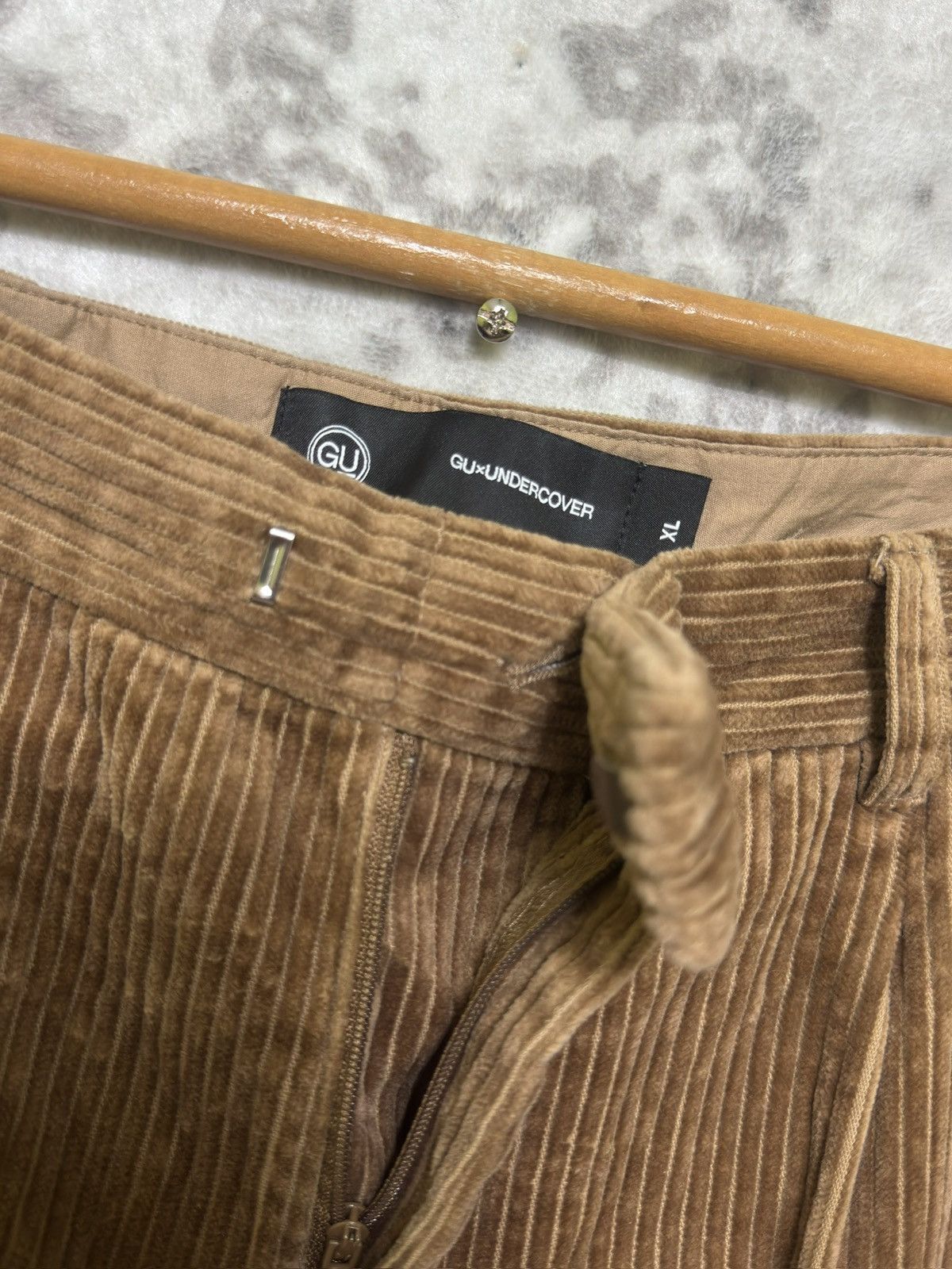 GU GU x Undercover FW21 Corduroy Pleated Ribbon Wide-Leg Pants Size US 31 - 7 Thumbnail