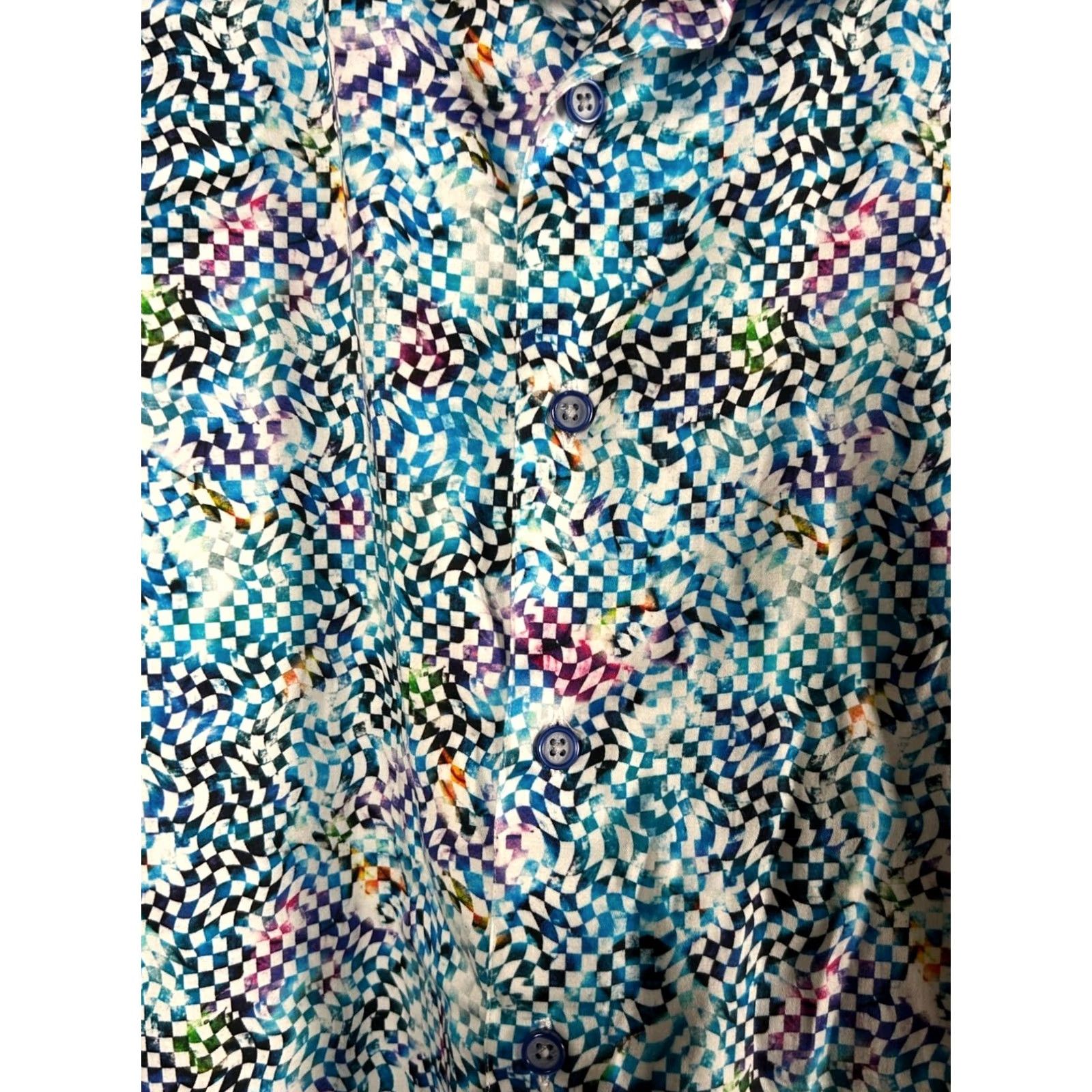 Robert Graham Robert Graham Kepner Short Sleeve Button Up Shirt 3XL Multicolor Check NWOT Mens Size US XXL / EU 58 / 5 - 2 Thumbnail