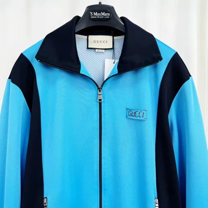 Gucci Gucci Blue tiger-head embroidered zip jacket Size US M / EU 48-50 / 2 - 3 Thumbnail