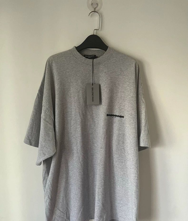 Balenciaga FW22 letter logo printed short sleeves deleted