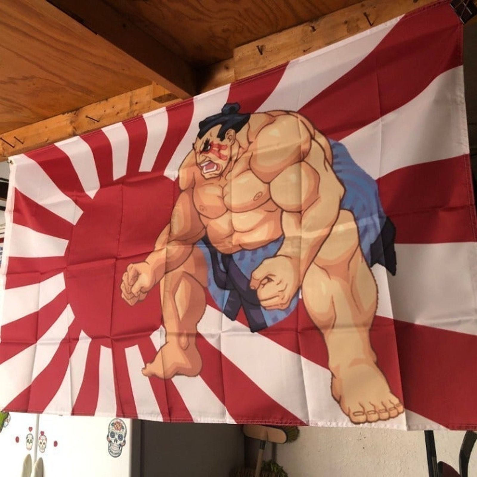 Other Street Fighter II Turbo 5ft E Honda Flag Size ONE SIZE - 1 Thumbnail