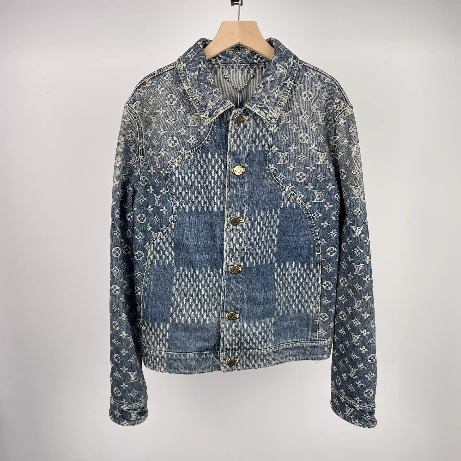Louis Vuitton LV x Nigo Monogram Denim Jacket 44 Size US S / EU 44-46 / 1 - 1 Thumbnail