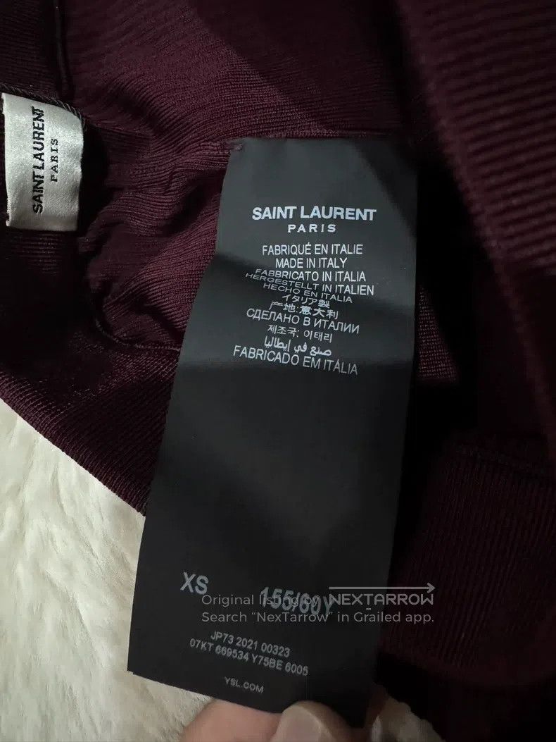 Saint Laurent Paris Saint Laurent Paris size XS Women's Gold Label Burgundy Sh Size 23" - 4 Thumbnail