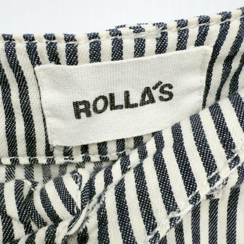 Rolla's ROLLA'S Old Mate Striped Navy White High Waist Pants sz 26 Size 26" / US 2 / IT 38 - 7 Thumbnail