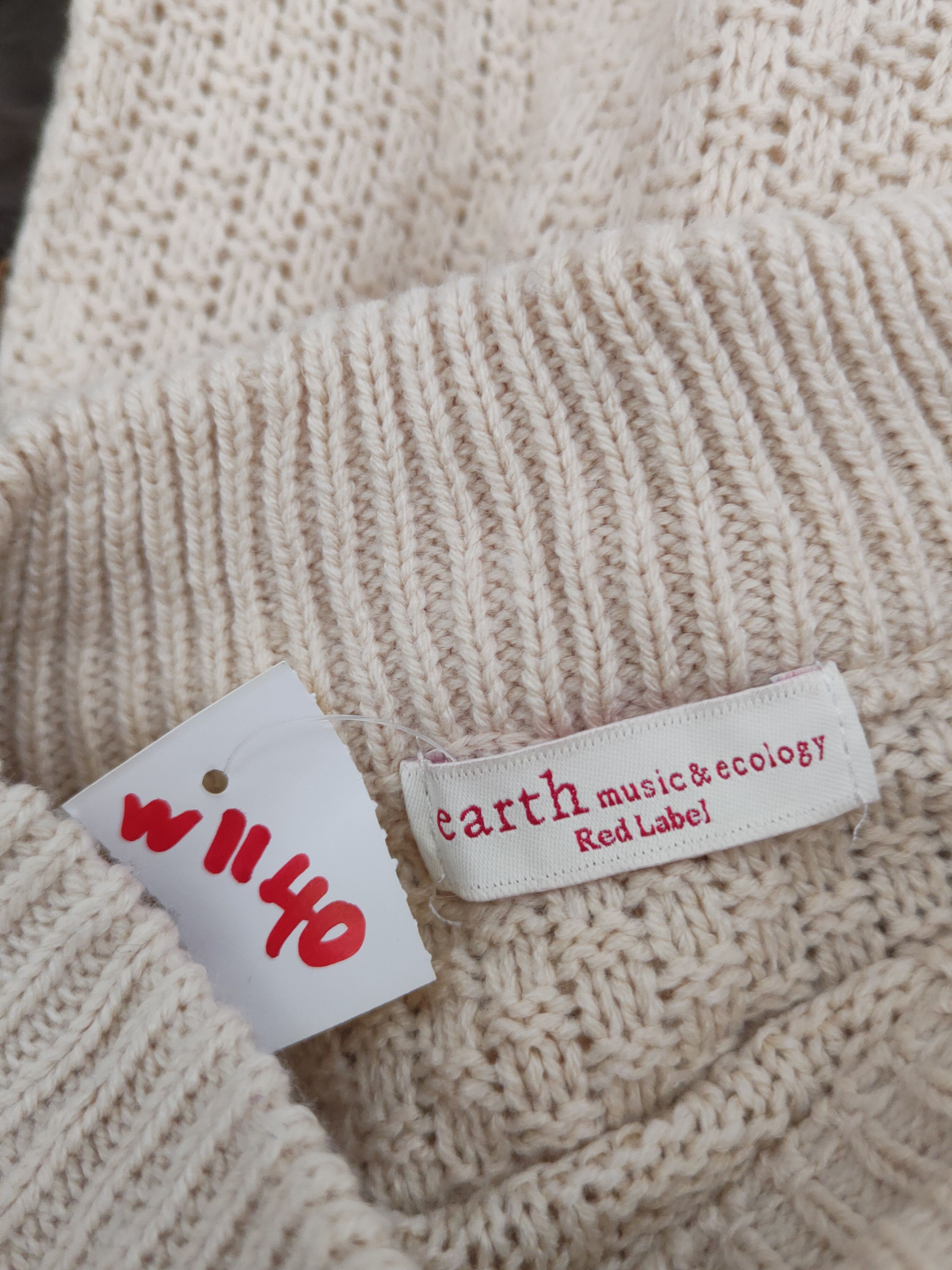 Aran Isles Knitwear Earth Music & Ecology Beige Knitwear Long Sweatshirts #W1140 Size XL / US 12-14 / IT 48-50 - 13 Thumbnail