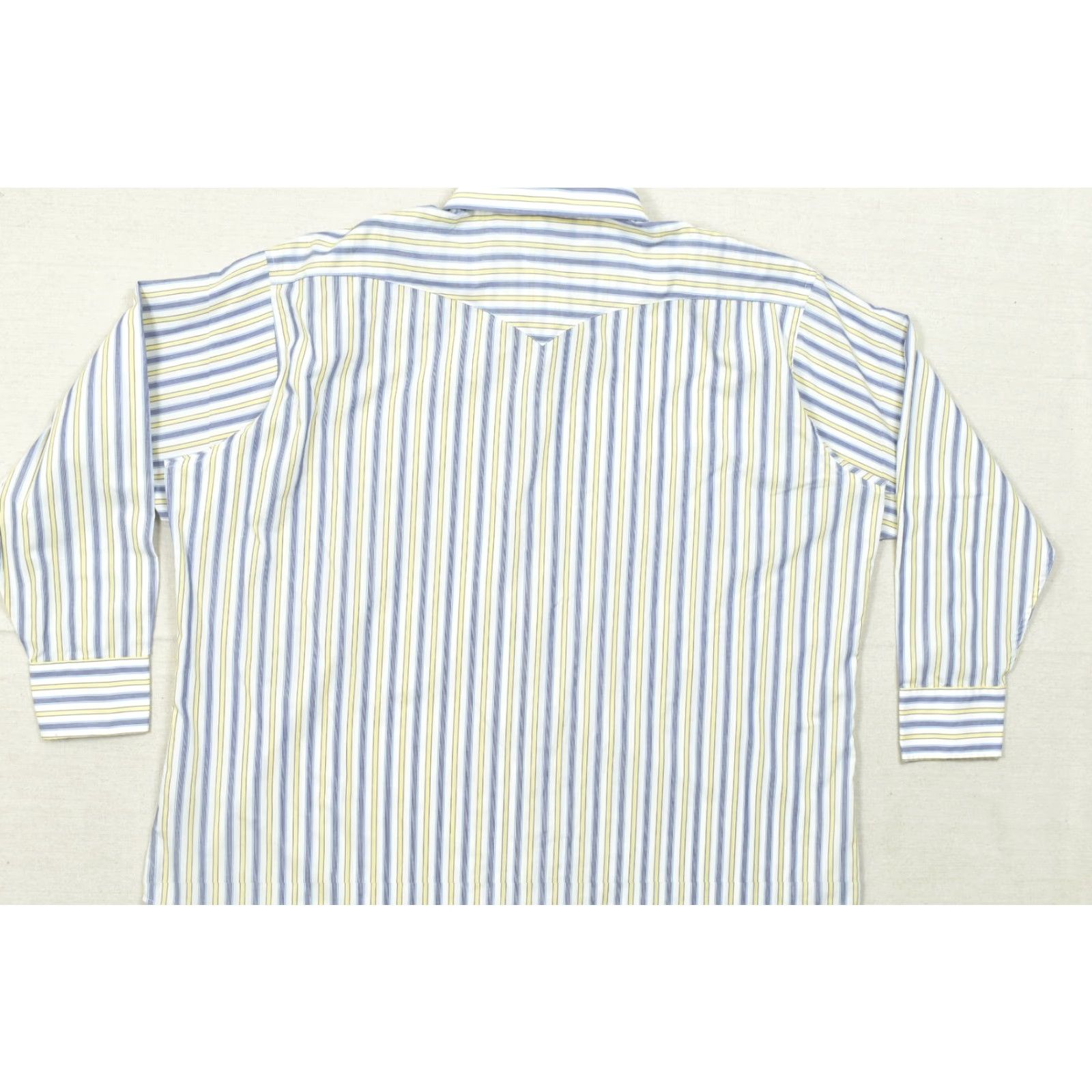 Vintage Panhandle Slim Men's Western Shirt Striped Long Sleeve Pearl Snap Size 20 38 Blue Cotton Button-Down Collar Dress Shirt Casual Mens Size US XXL / EU 58 / 5 - 8 Thumbnail