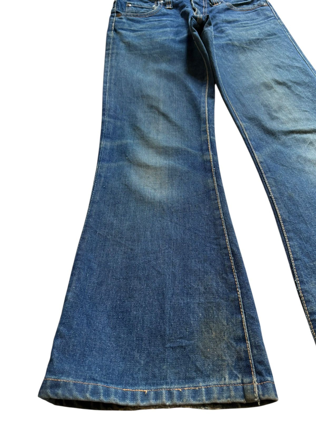 Japanese Brand Vintage Japanese Brand Mud Wash Bootcut Flare Jeans Size 29" - 6 Thumbnail