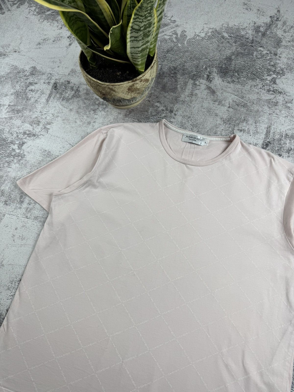 Yves Saint Laurent Yves Saint Laurent Monogram Rose Jersey T Shirt Tee Shirt Size US XL / EU 56 / 4 - 7 Thumbnail