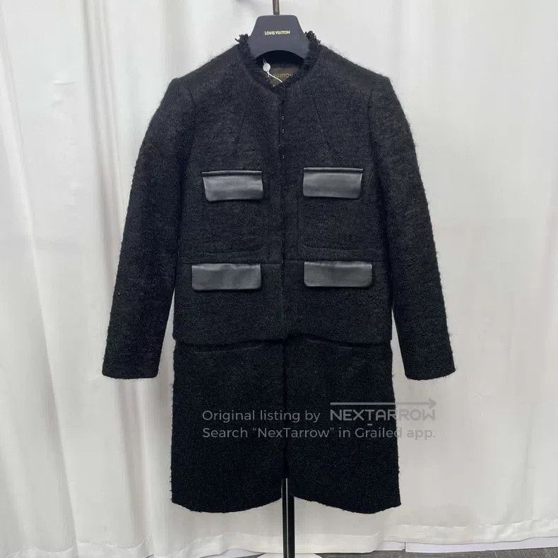 Louis Vuitton Louis Vuitton Polyester patchwork wool and sheepskin coat Size US XS / EU 42 / 0 - 1 Thumbnail