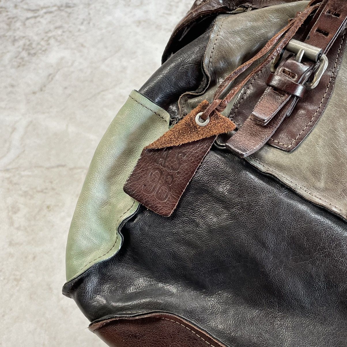 Japanese Brand × Other A.S.98 Airstep Patchwork Multicolor Leather Bag Size ONE SIZE - 8 Thumbnail